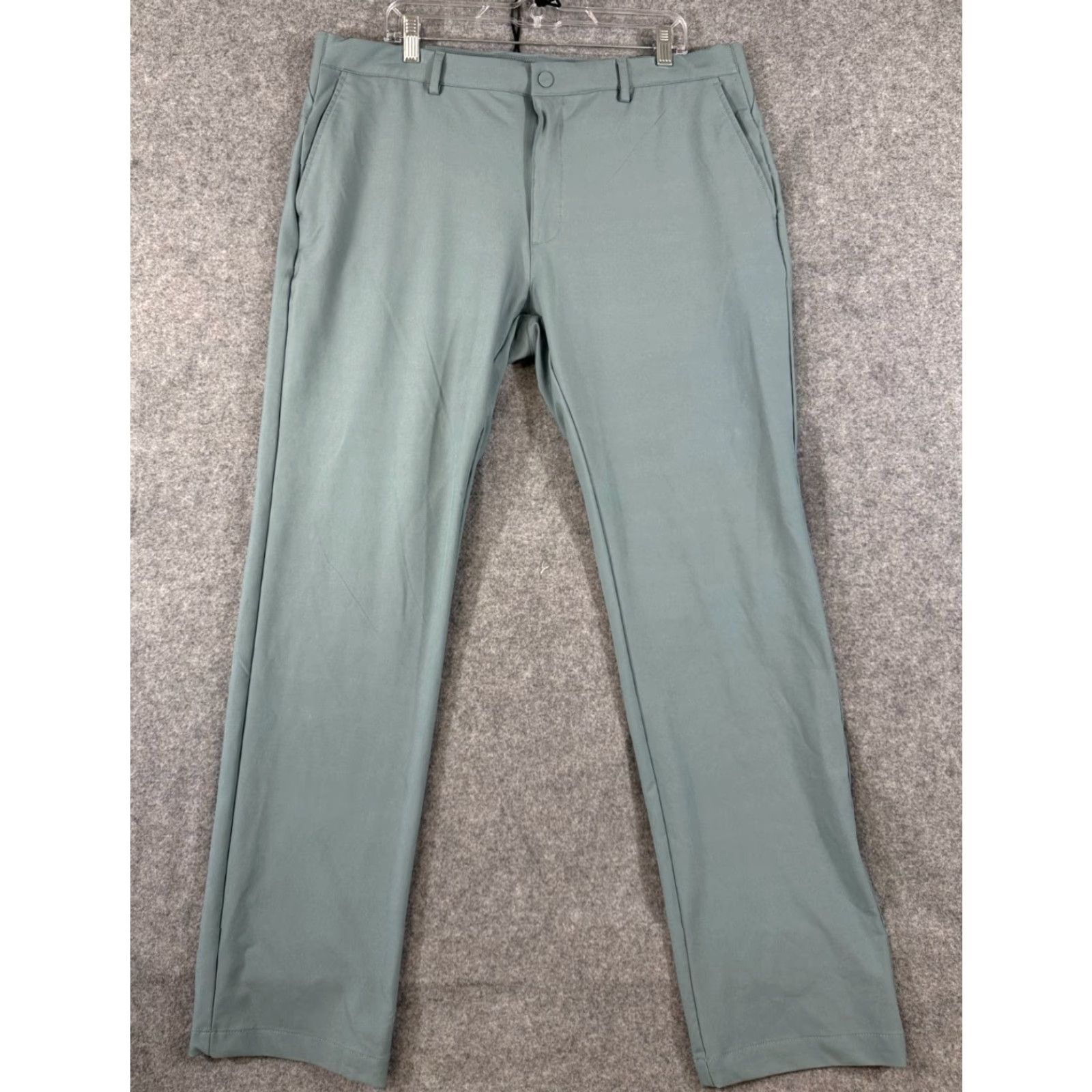 Vintage Greg Norman Golf Pants Mens 38x32 Green Stretch Performance Flat Front Chino Regular Mens Size US 38 / EU 54 - 2 Thumbnail