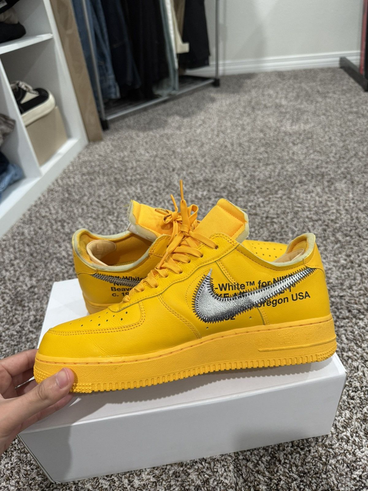 Nike × Off-White Off white Air Force 1 lemonade Size US 10 / EU 43 - 9 Thumbnail