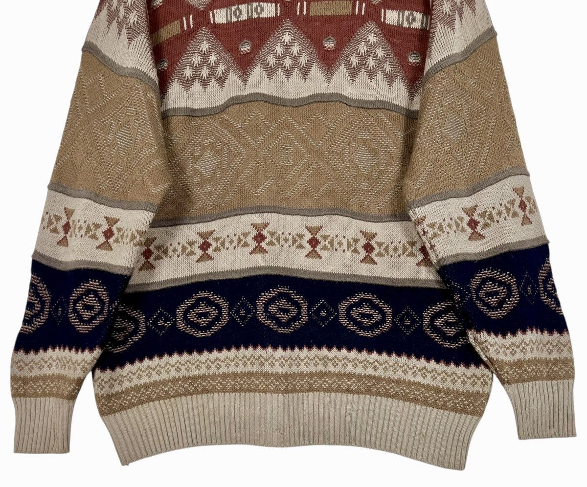 Vintage Vintage Alice Bony Dessins Geometric Knit Sweater 90s Size XS / US 0-2 / IT 36-38 - 8 Thumbnail