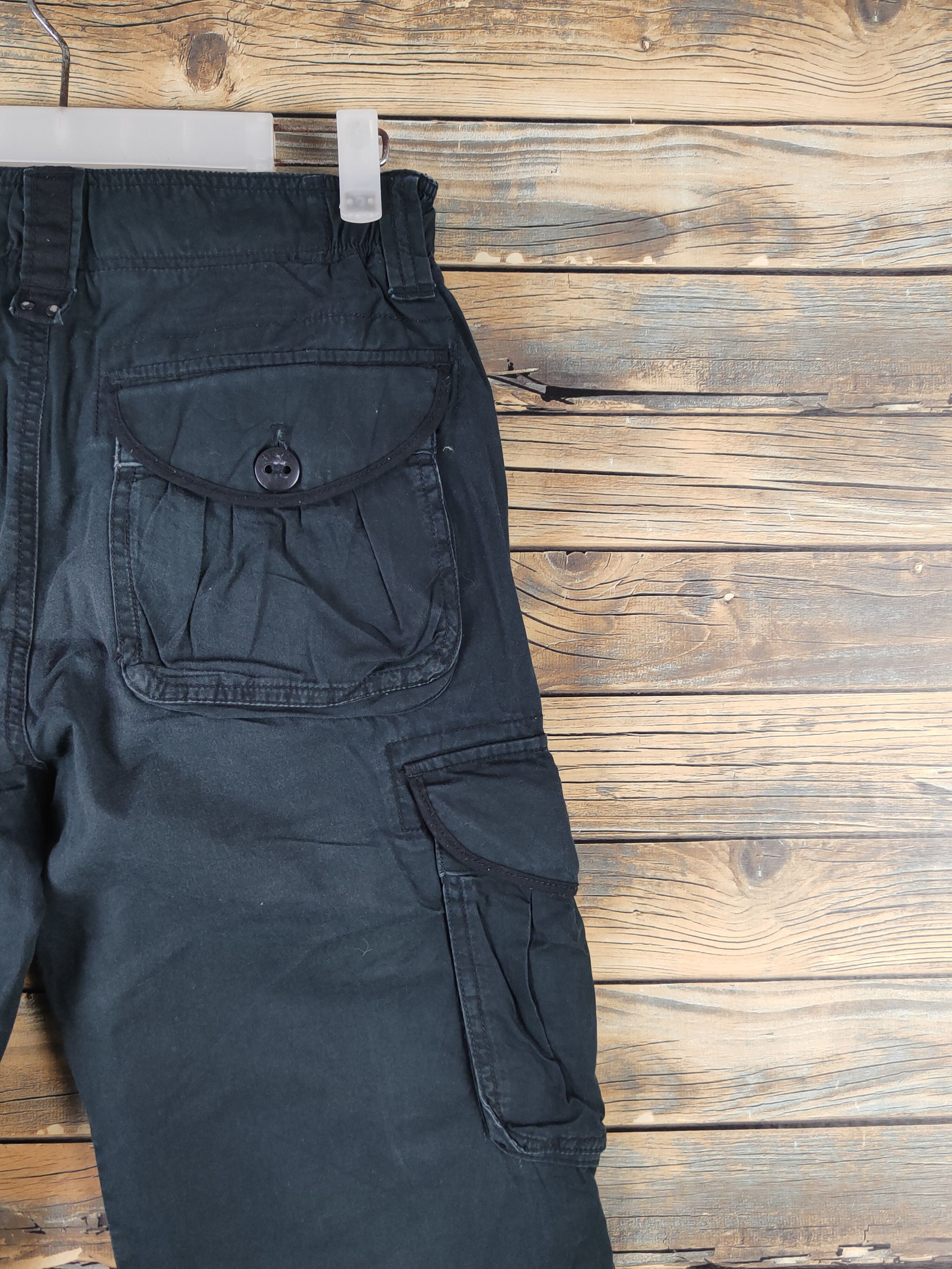 Japanese Brand DL Design United Black Multipocket Cargo Pants #1339 Size US 27 - 11 Thumbnail