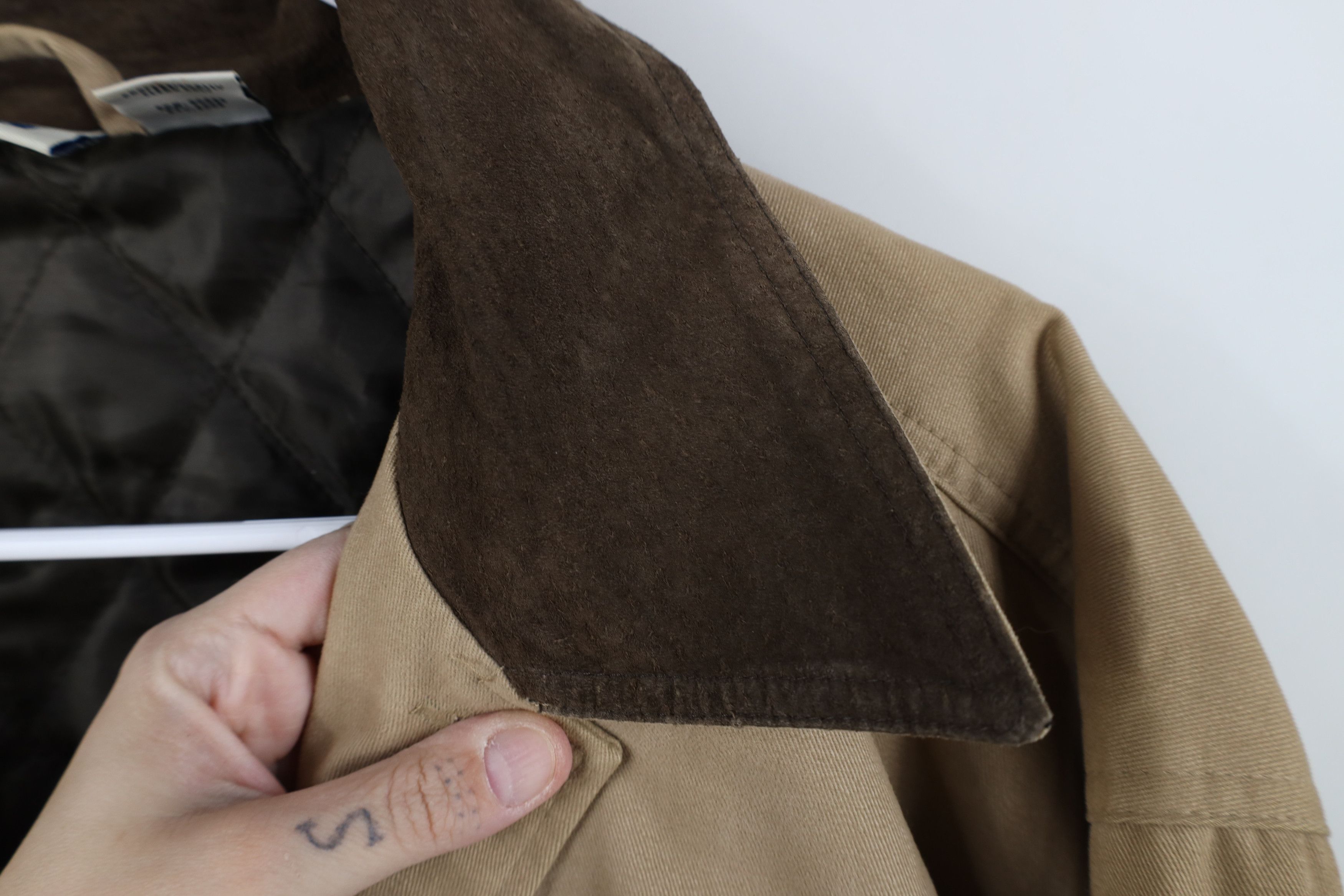 Vintage Vintage 90s Y2K Streetwear Suede Leather Collar Chore Jacket Size US L / EU 52-54 / 3 - 9 Thumbnail