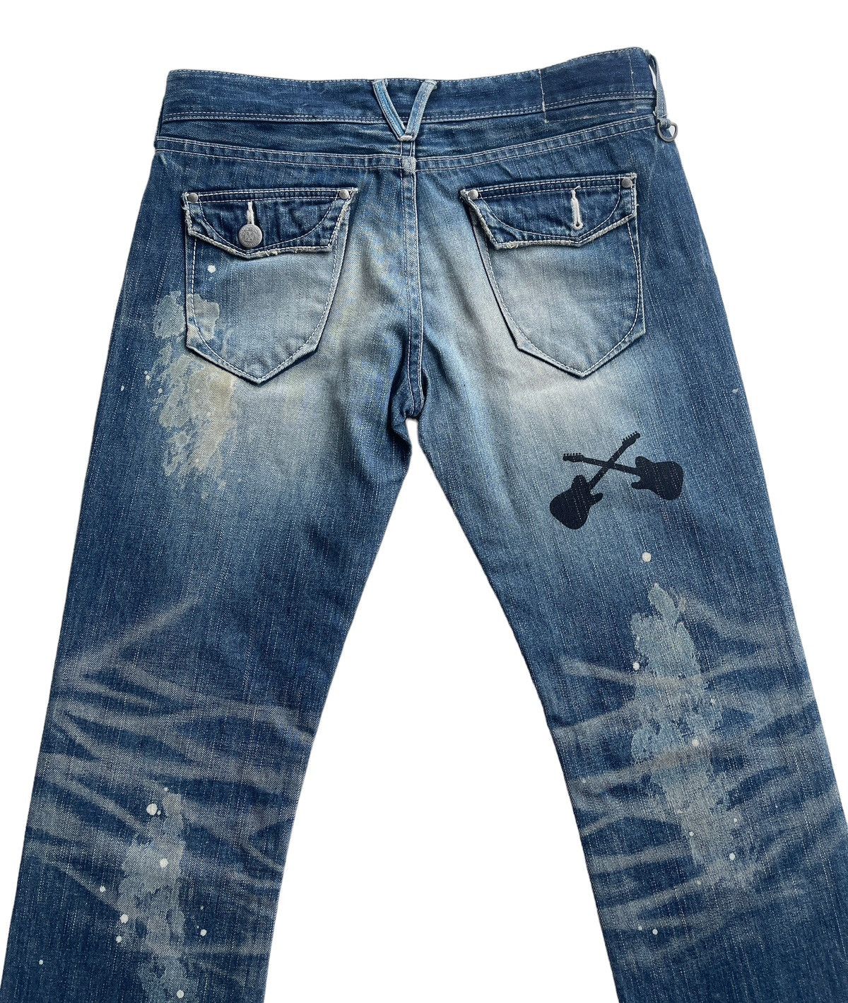 Vanquish Vanquish Japan Rusty Paint Splatted Denim Size US 33 - 4 Thumbnail