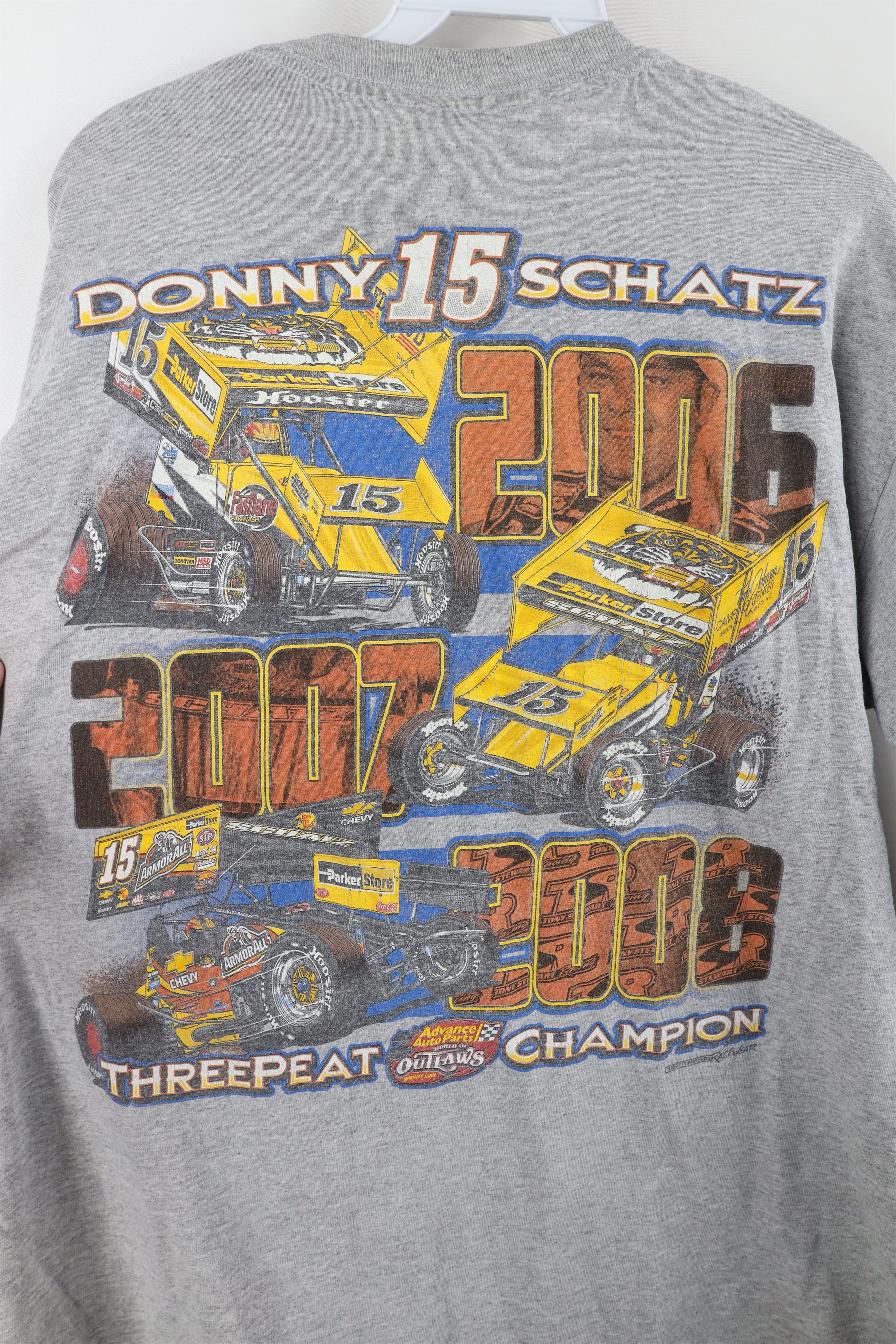 Vintage Vintage Y2K Outlaws Donny Schatz Racing Long Sleeve T-Shirt Size US L / EU 52-54 / 3 - 11 Thumbnail