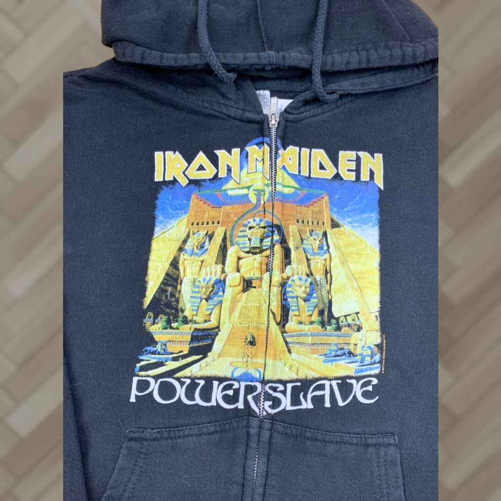 Vintage Iron Maiden Powerslave Jacket S Men Black Vintage No 84-85 Slavery Tour Rock Band Metal Shirt Size US S / EU 44-46 / 1 - 1 Thumbnail