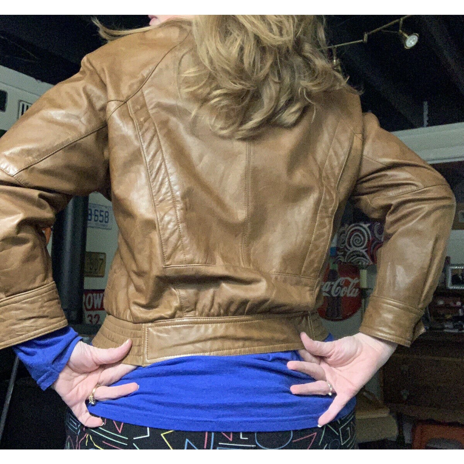 Vintage Norma Modell Vintage leather jacket 1980 Bomber Tapered Size M / US 6-8 / IT 42-44 - 2 Thumbnail