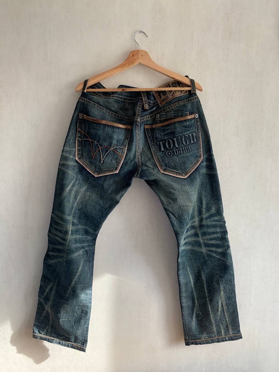 If Six Was Nine × Japanese Brand × Le Grande Bleu (L.G.B.) TOUGH JEANSMITH RUSTY BACKLE BACK JEANS Size US 32 / EU 48 - 2 Thumbnail