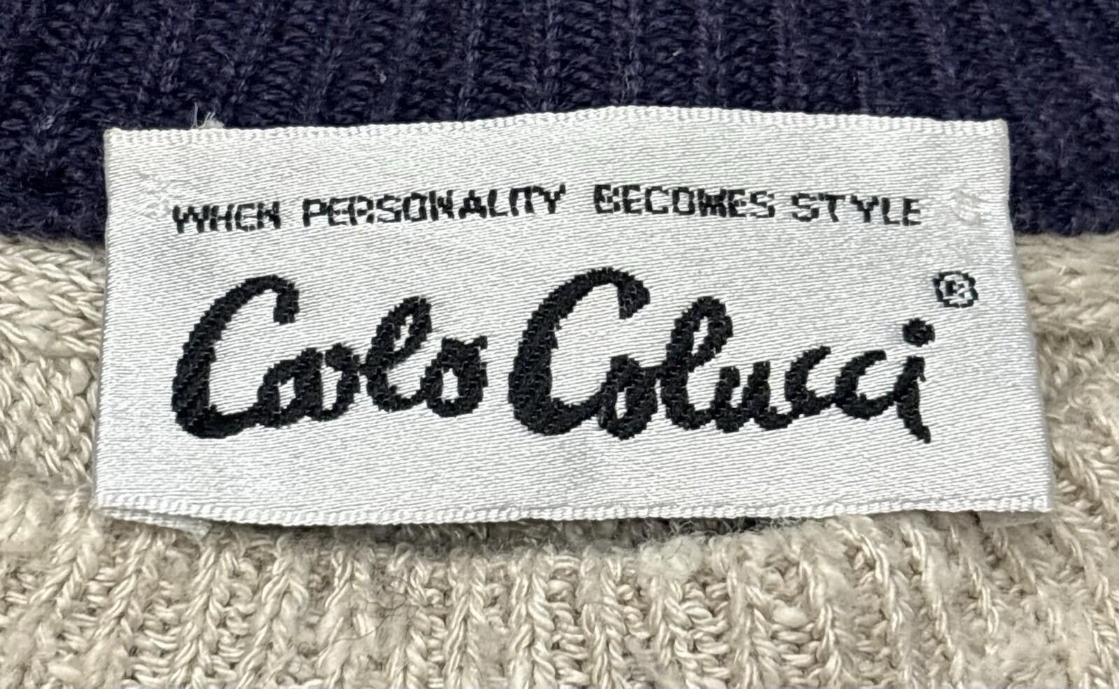 Carlo Colucci VTG Carlo Colucci Sweater Mens L Coogi 3D Knit Cotton Linen Size US L / EU 52-54 / 3 - 2 Thumbnail