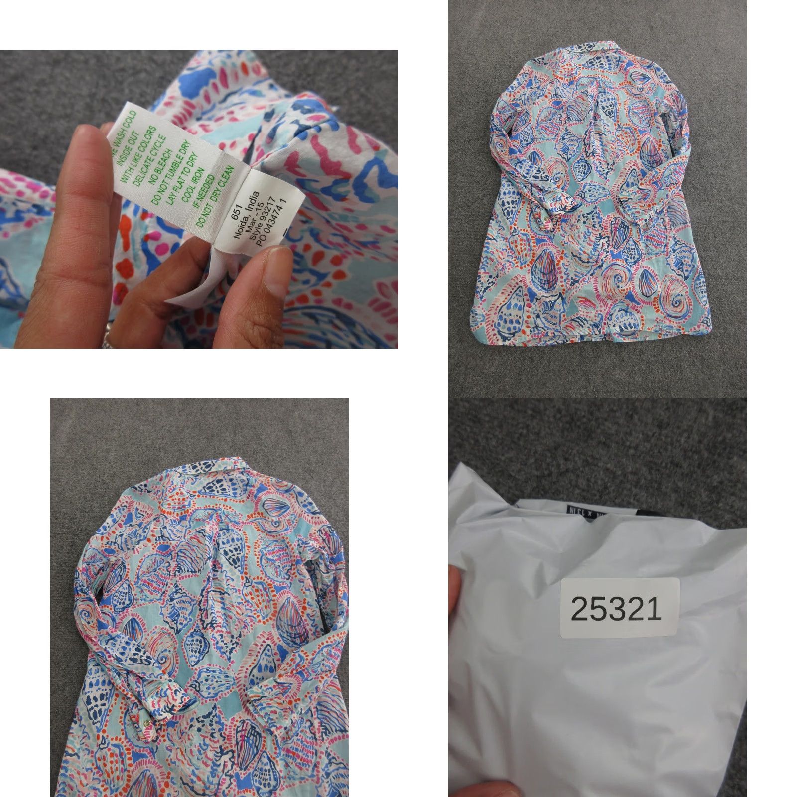 Lilly Pulitzer Lilly Pulitzer Shirt Dress Womens Small Multicolor Seashell Print Button Tunic Size S / US 4 / IT 40 - 8 Thumbnail