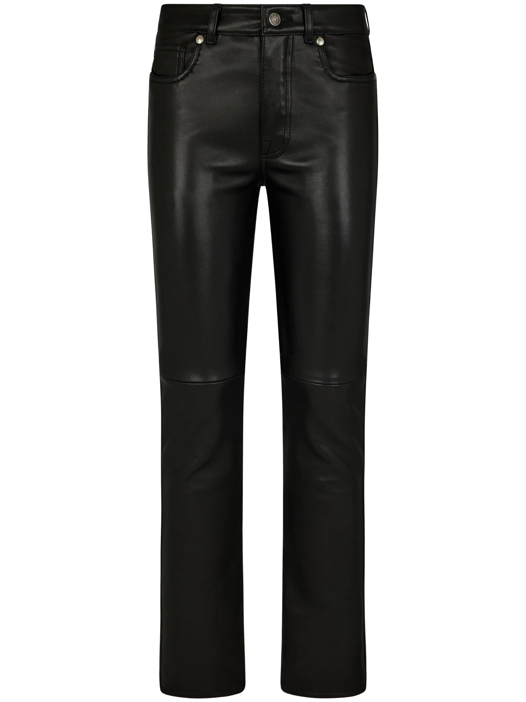 Tom Ford o1w1db10525 PAL748 Low-Rise Tapered Leather Pant in Black Size 25" / US 0 / IT 36 - 1 Thumbnail