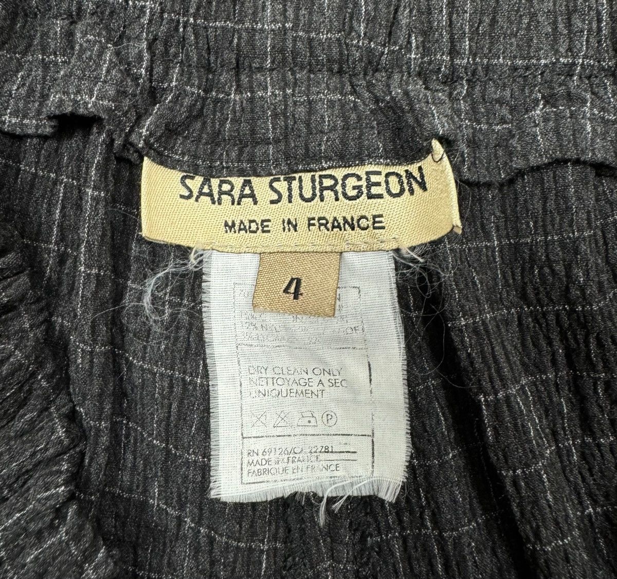 Designer Sara Sturgeon Plaid Wide Leg Pants Viscose size 4 Size 30" / US 8 / IT 44 - 10 Thumbnail