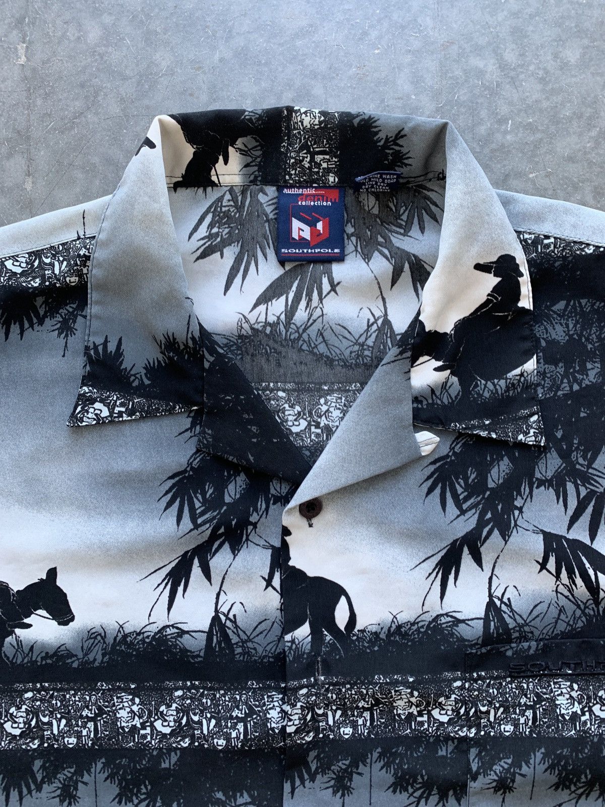 Southpole × Vintage Crazy Vintage Y2K Southpole Camp Collar Shirt Baggy Skater Size US XXL / EU 58 / 5 - 3 Thumbnail