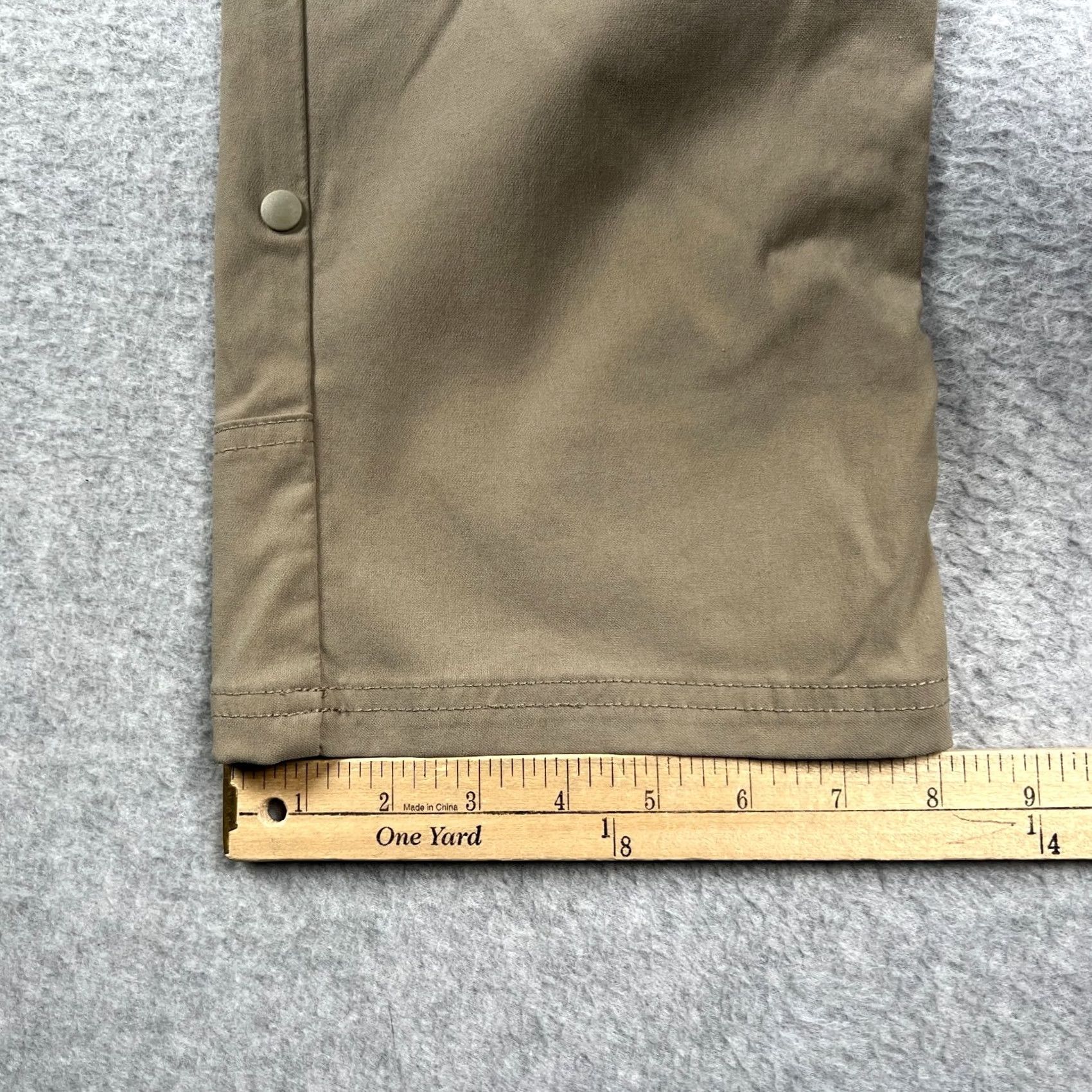 Prana Prana Stretch Zion Straight Pants Men Small 32x30 Beige Hiking Belt Roll Snap Up Size US 32 / EU 48 - 7 Thumbnail
