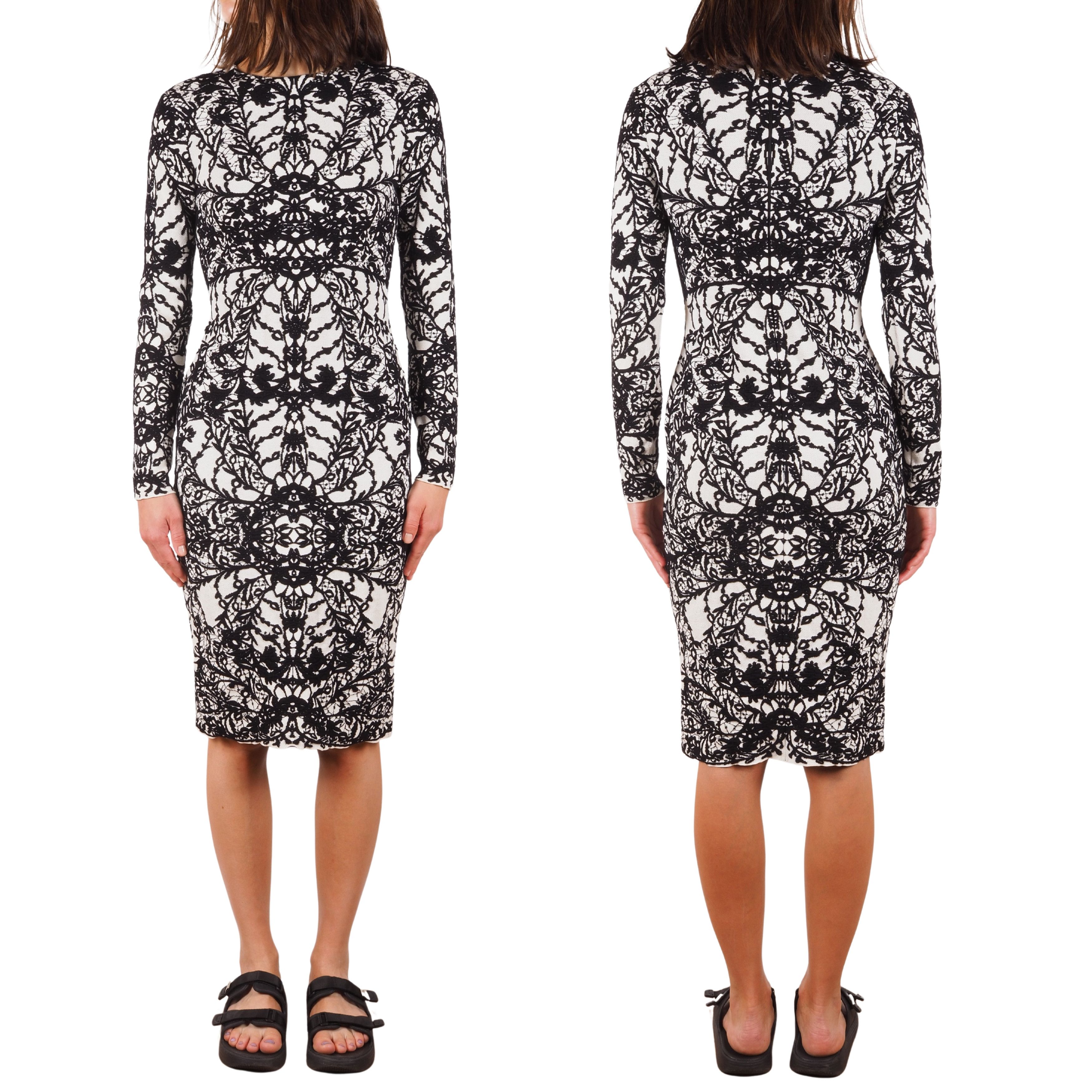 Valentino Valentino Vintage Embroidered Knit Long Sleeve Dress Size M / US 6-8 / IT 42-44 - 3 Thumbnail