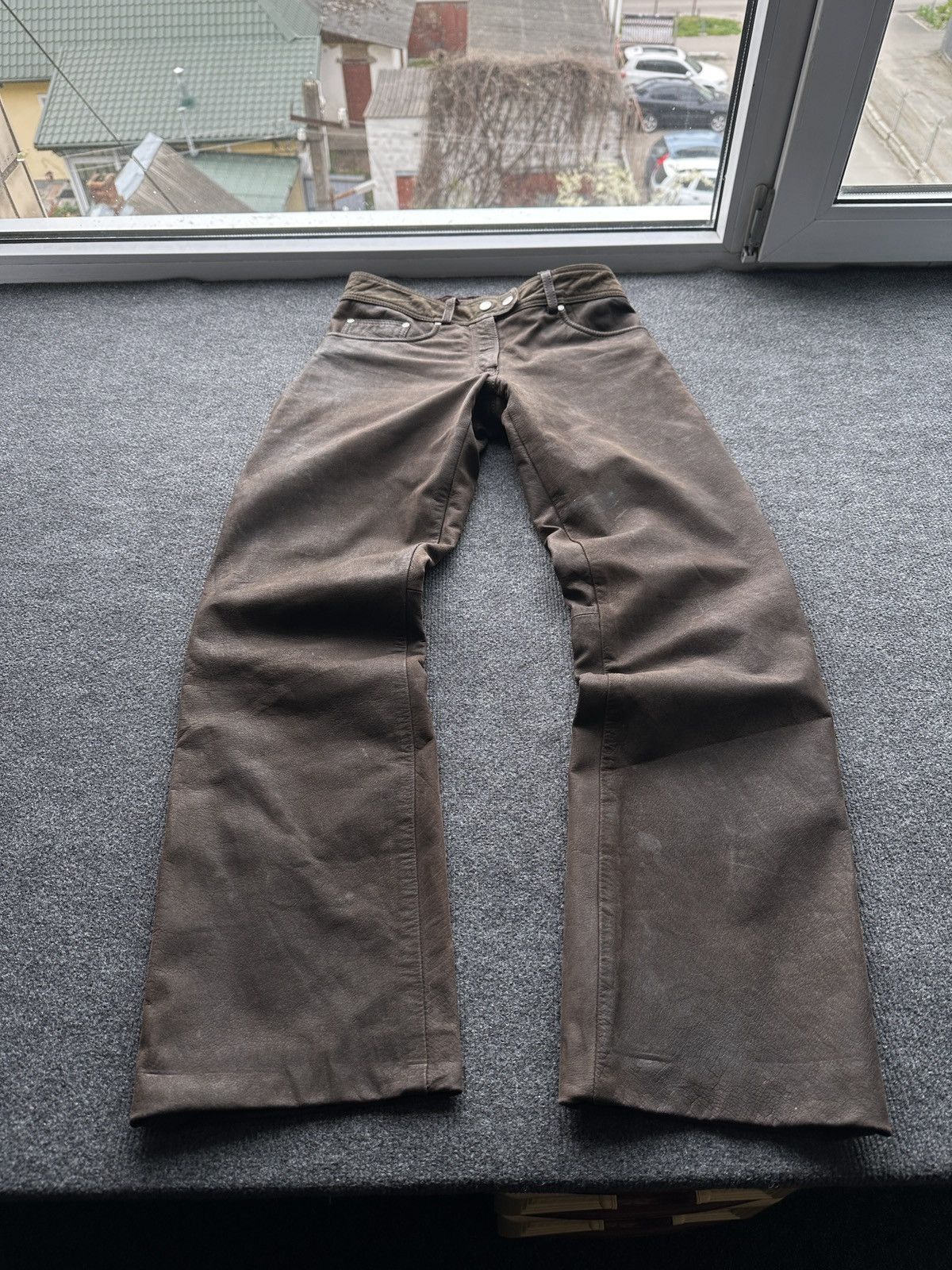 Other 🚨GRAIL MEN LEATHER PANTS Y2K WESTERN MOTORCYCLE Size US 29 - 1 Thumbnail