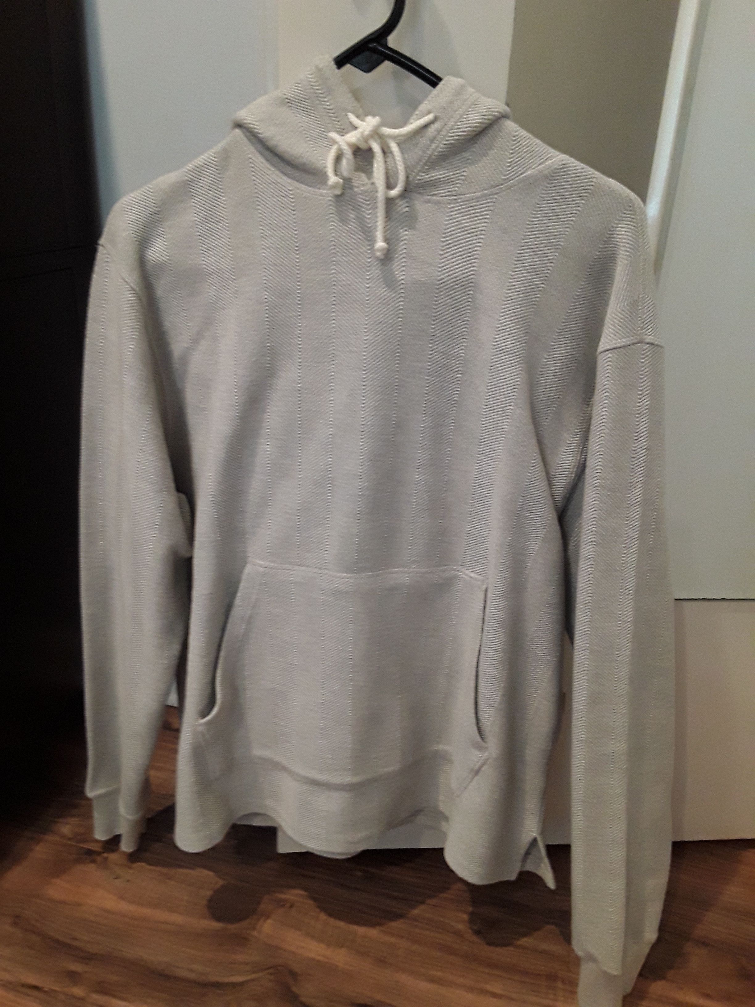 image of Aime Leon Dore Herringbone Terry Uniform Hoodie Oatmeal Melange / M New! in Grey (Size Medium)