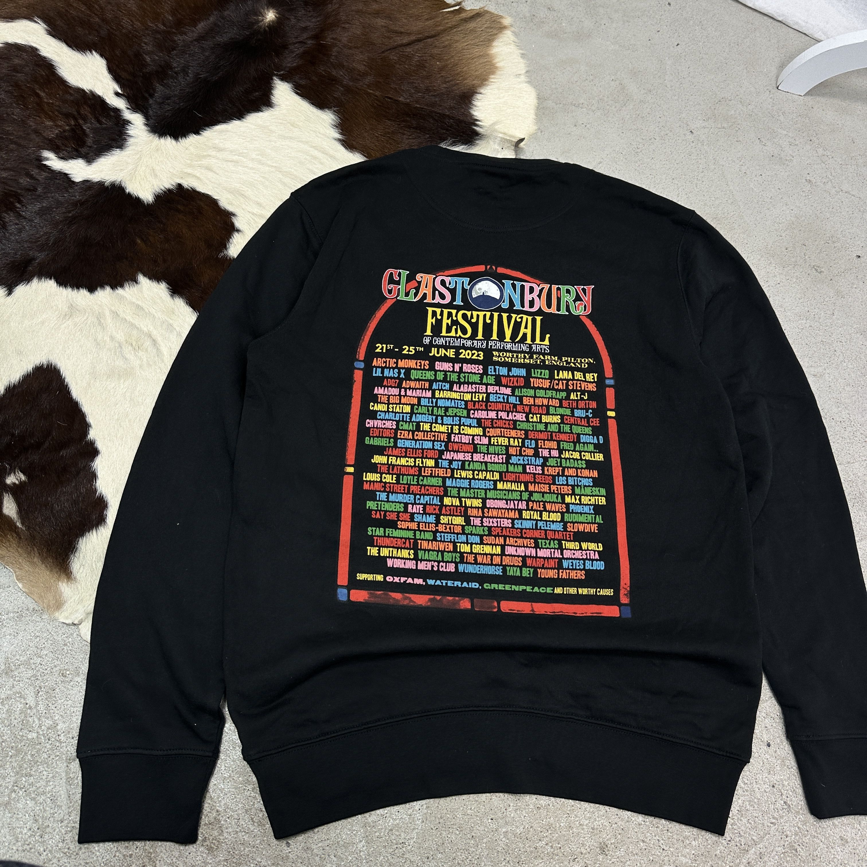 Vintage Vintage Casual Printed Glastonbury Festival Sweatshirt 00s Size US M / EU 48-50 / 2 - 5 Thumbnail