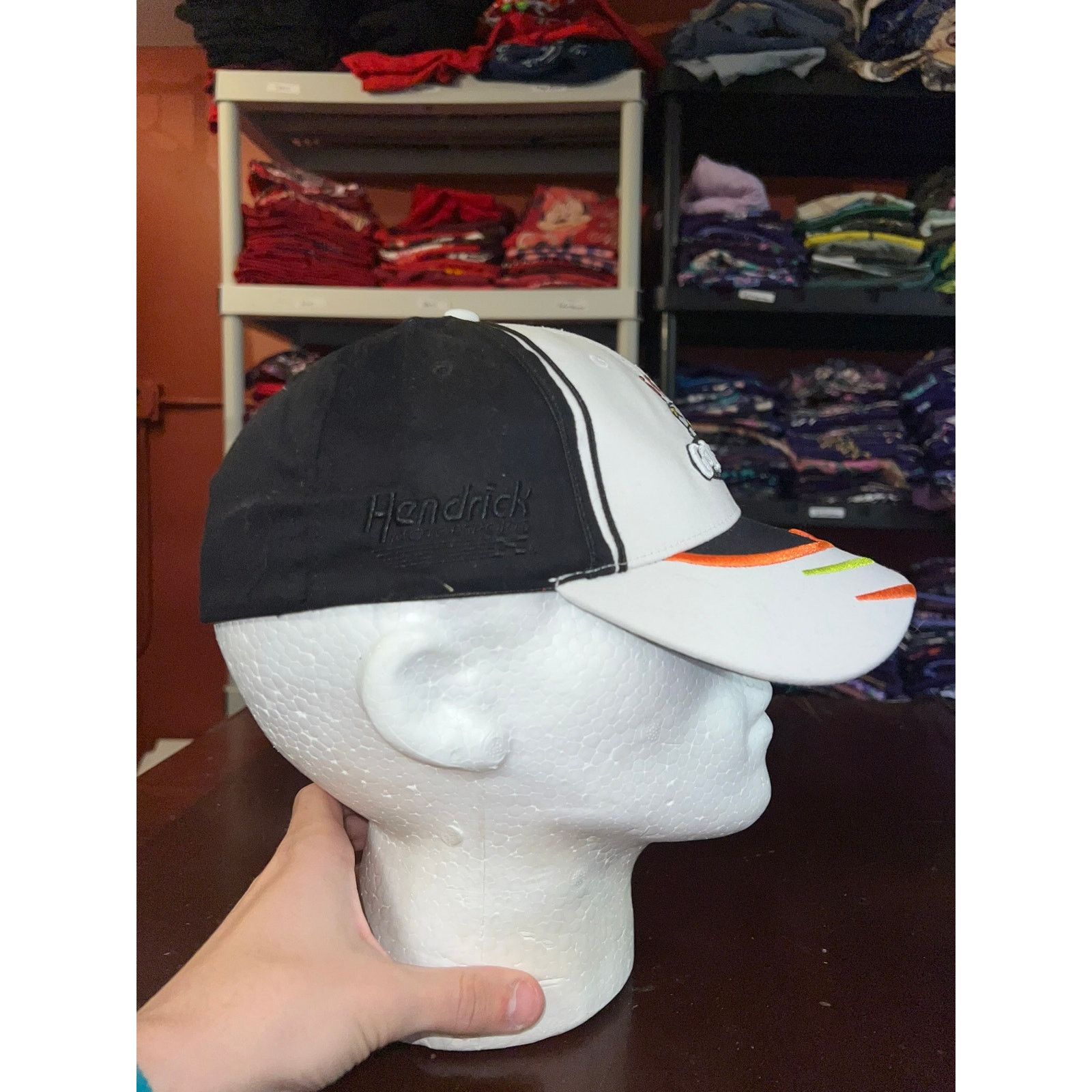 NASCAR Nascar Go Daddy Hat Kasey Kahne Racing Black Fitted Cap OS Size ONE SIZE - 6 Thumbnail