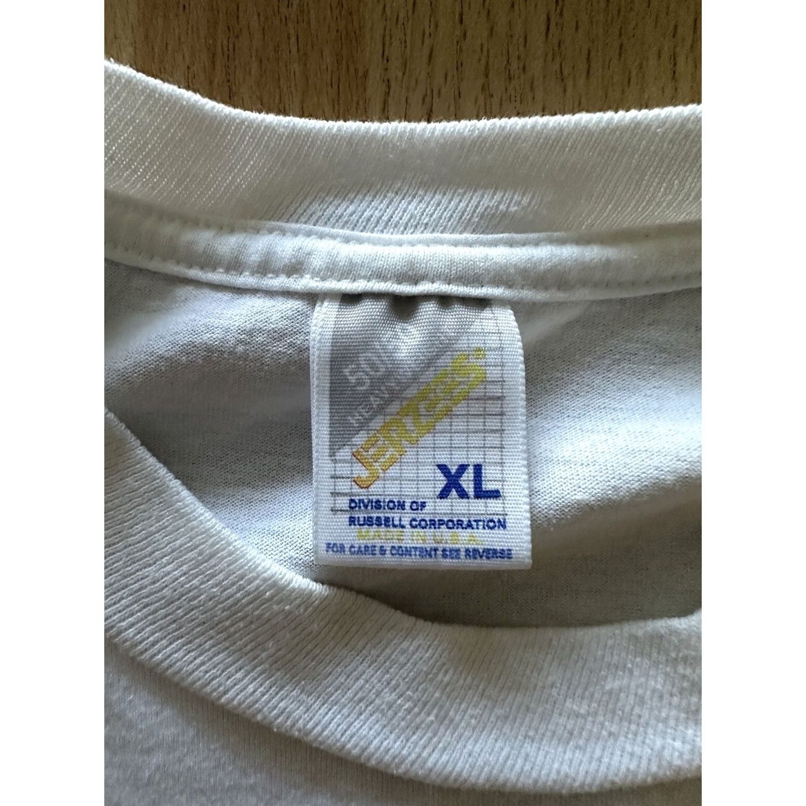 Jerzees VINTAGE Jerzees T Shirt USA White Logo 90s Art In The Park Deer Eagle Nature Rockabilly Hip Hop 90s Mens XL Blue White Crew Neck Short Sleeve Size US L / EU 52-54 / 3 - 3 Thumbnail