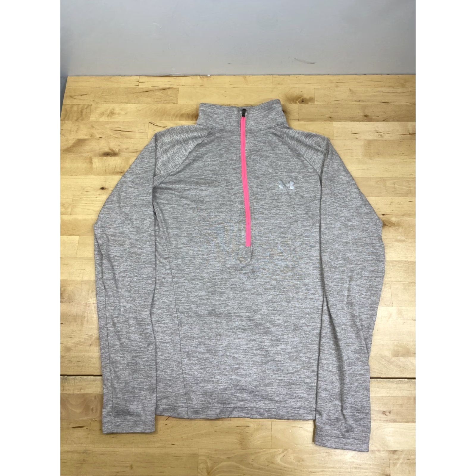 Under Armour Under Armour HeatGear 1/4 Zip Pullover Womens S Gray Activewear Shirt Pullover Size S / US 4 / IT 40 - 2 Thumbnail