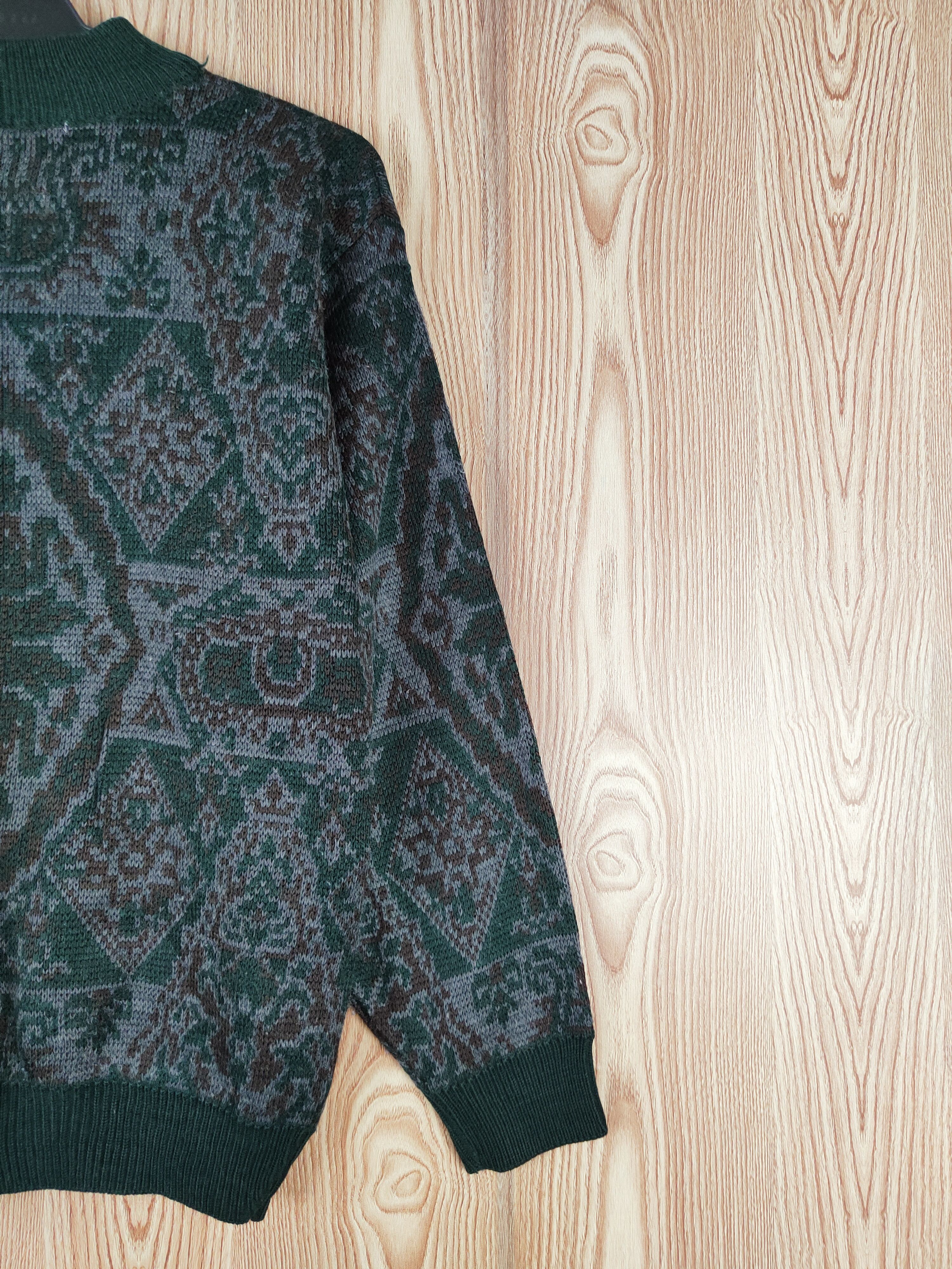 Japanese Brand × Vintage Del Conte Dark Green Knitwear Sweatshirts #W349 Size US M / EU 48-50 / 2 - 10 Thumbnail