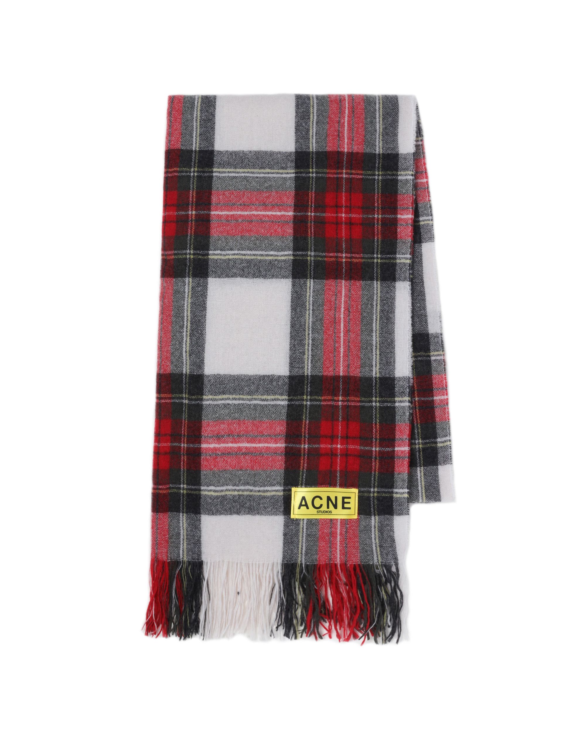 Acne Studios Acne Studios Label Stitched Detail Plaid Scarf Size ONE SIZE - 1 Thumbnail