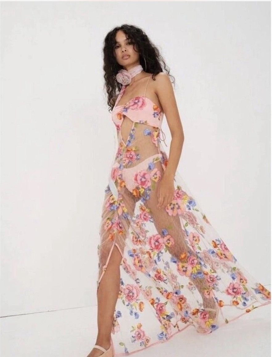 For Love & Lemons Delaney Maxi Dress NWT Size L / US 10 / IT 46 - 2 Thumbnail