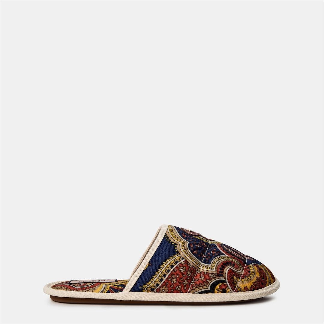 Valentino o1g2r1mq0526 Chambre Print Flat Mules in Multicolor Size US 8 / EU 41 - 1 Thumbnail