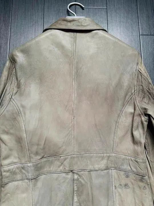 Isamu Katayama Backlash Beige Leather Jacket Size L. Size US L / EU 52-54 / 3 - 5 Thumbnail