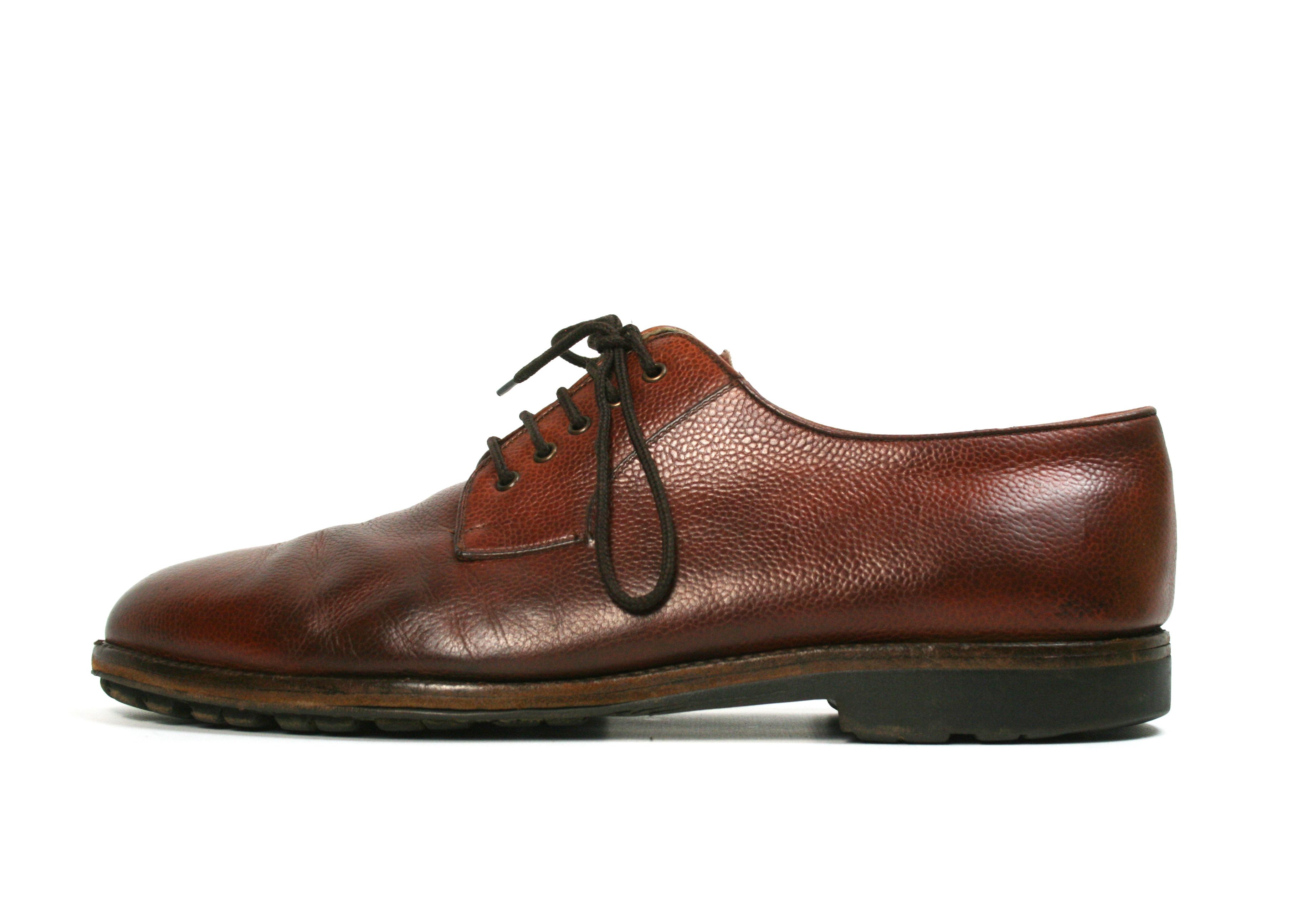 Salvatore Ferragamo 00S Grain Leather Derby Vintage Size US 10 / EU 43 - 2 Thumbnail