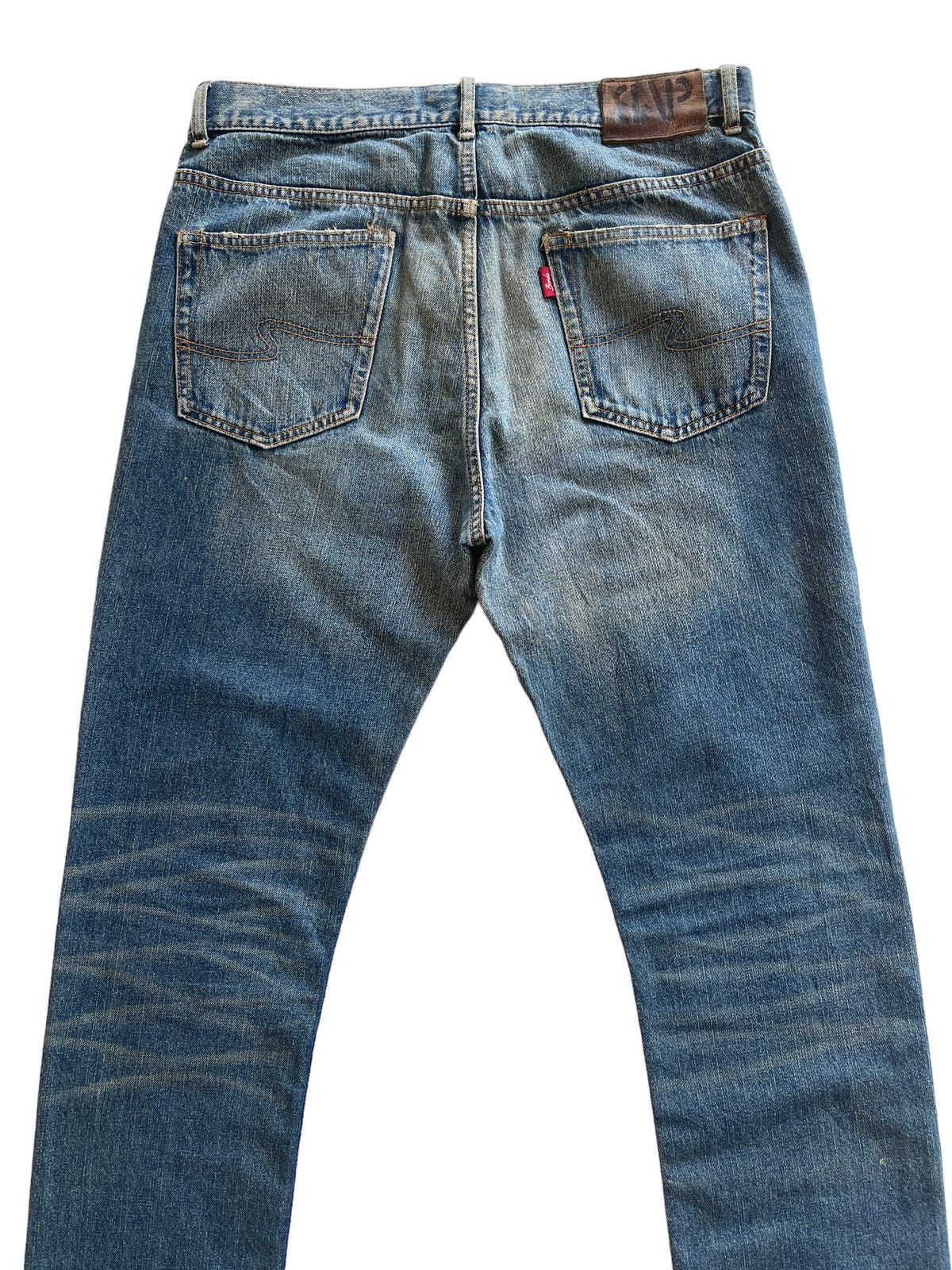 Japanese Brand Vintage Bonds & Peace Ripped Distressed Jeans Size US 34 / EU 50 - 4 Thumbnail