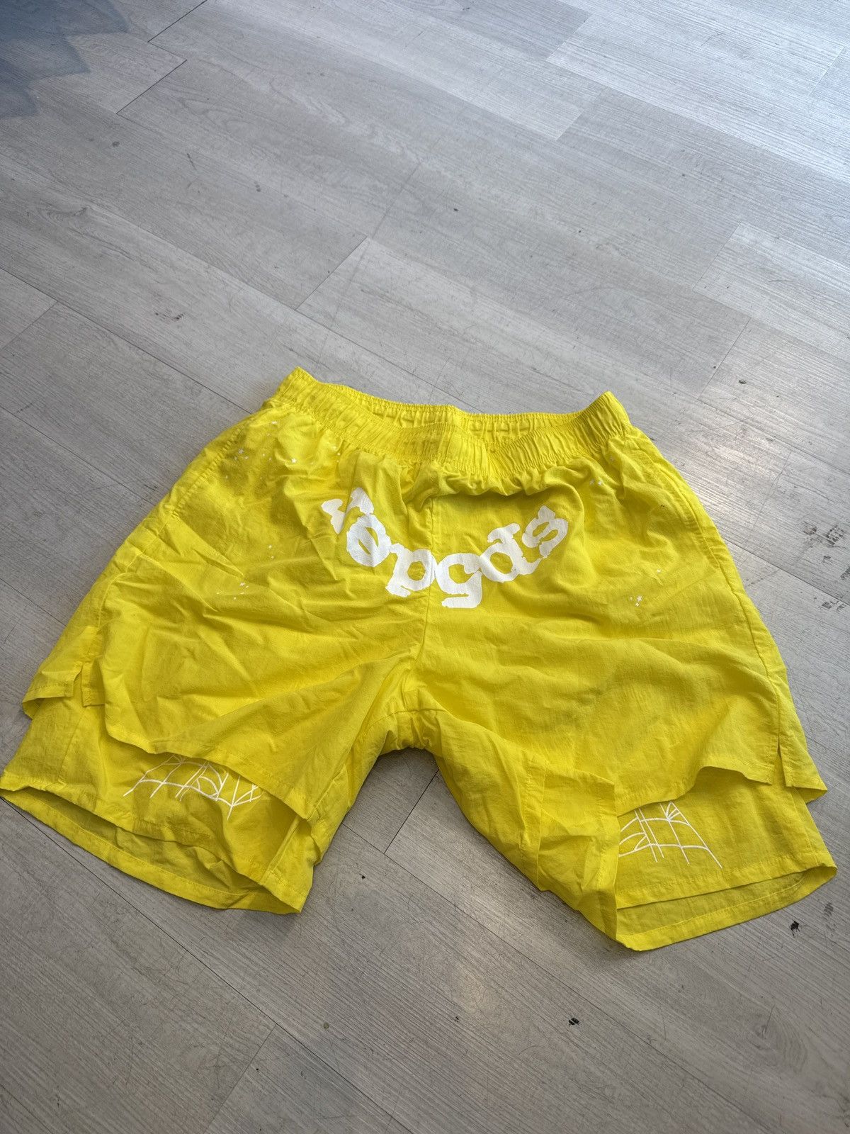 Sp5der Spider Worldwide Logo Shorts Yellow 2xl Size US 38 / EU 54 - 1 Thumbnail