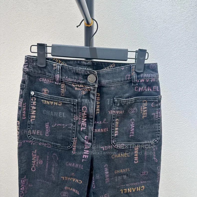 Chanel Chanel Denim graffiti trousers Size 24" / US 00 / IT 34 - 2 Thumbnail
