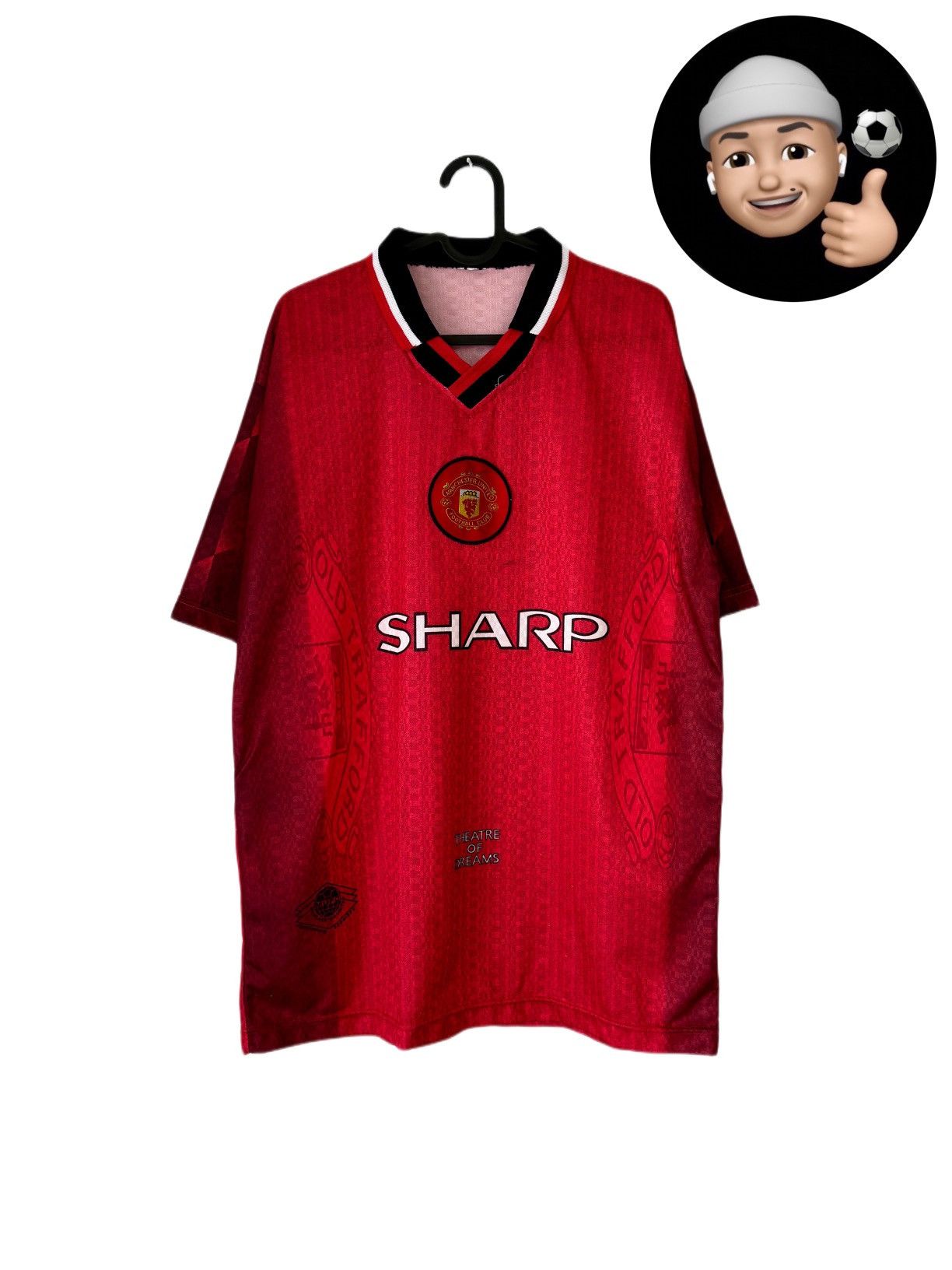 Vintage 1996 1998 Manchester United Retro Vintage Home Soccer Jersey Size US M / EU 48-50 / 2 - 1 Thumbnail