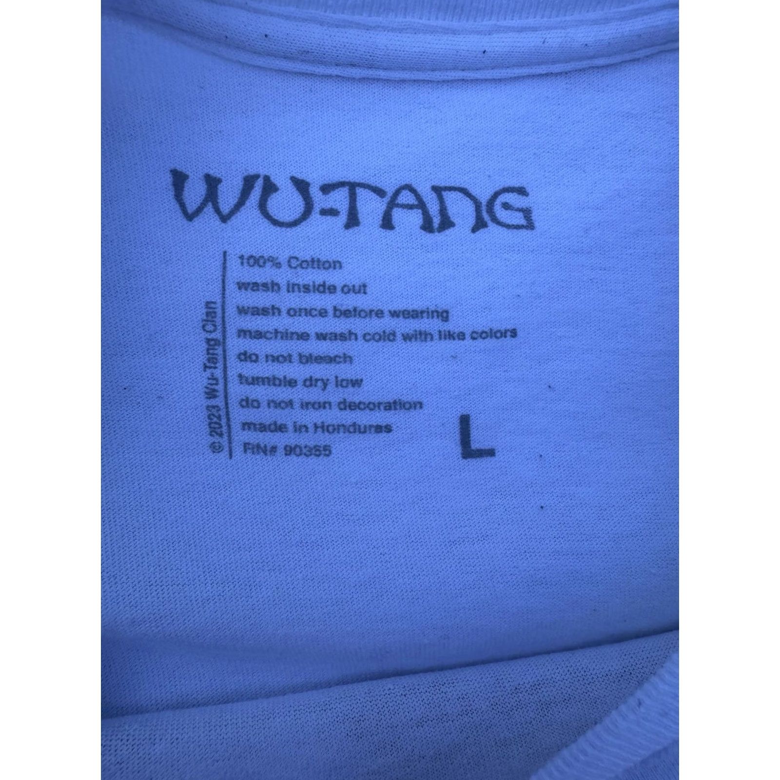 Vintage Wu-Tang Clan 1992 New York T-Shirt Graphic Print Hip Hop Mens Large White Crew Neck Short Sleeve Shirt Size US L / EU 52-54 / 3 - 3 Thumbnail