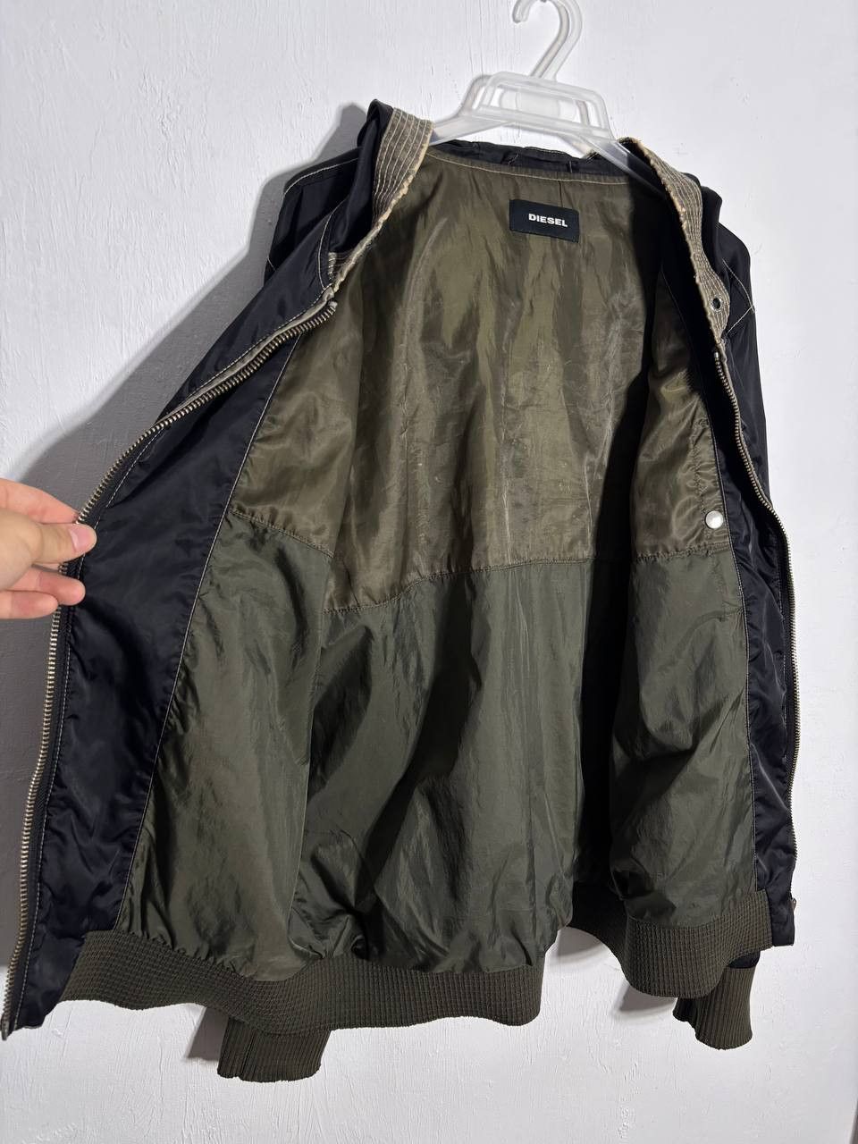 Diesel Vintage Diesel Nylon Leather Inserts RARE Bomber Jacket Size US L / EU 52-54 / 3 - 18 Thumbnail