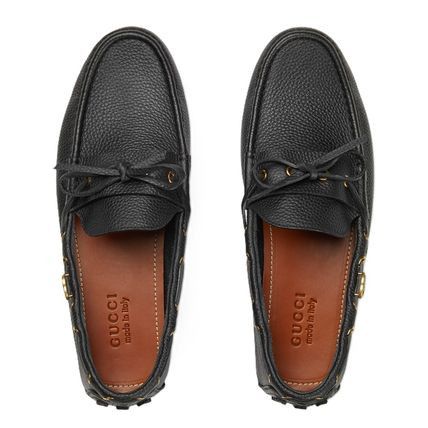 Gucci o1s1wg110525 Men's Driver Shoes With Interlocking G in Black Size US 11 / EU 44 - 3 Thumbnail
