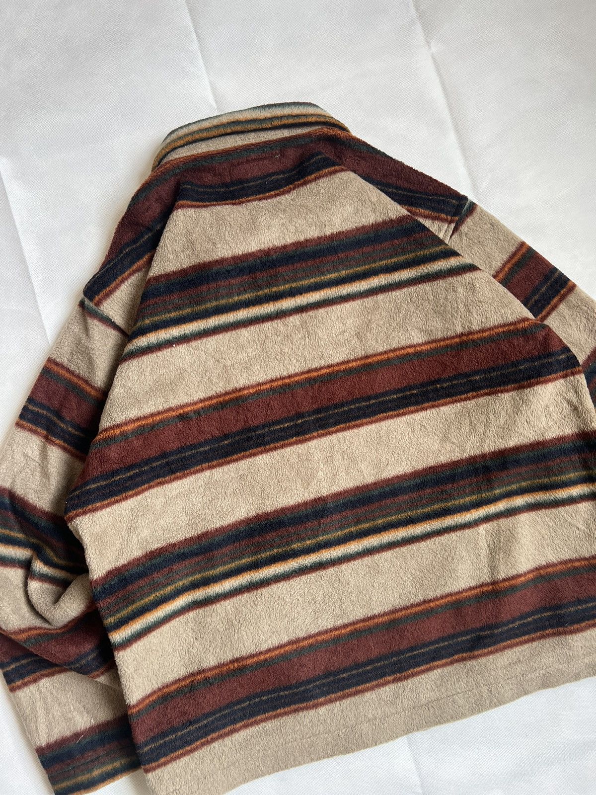 Beverly Hills Polo Club Vintage Polo Club Brown Striped Fleece Size US M / EU 48-50 / 2 - 9 Thumbnail
