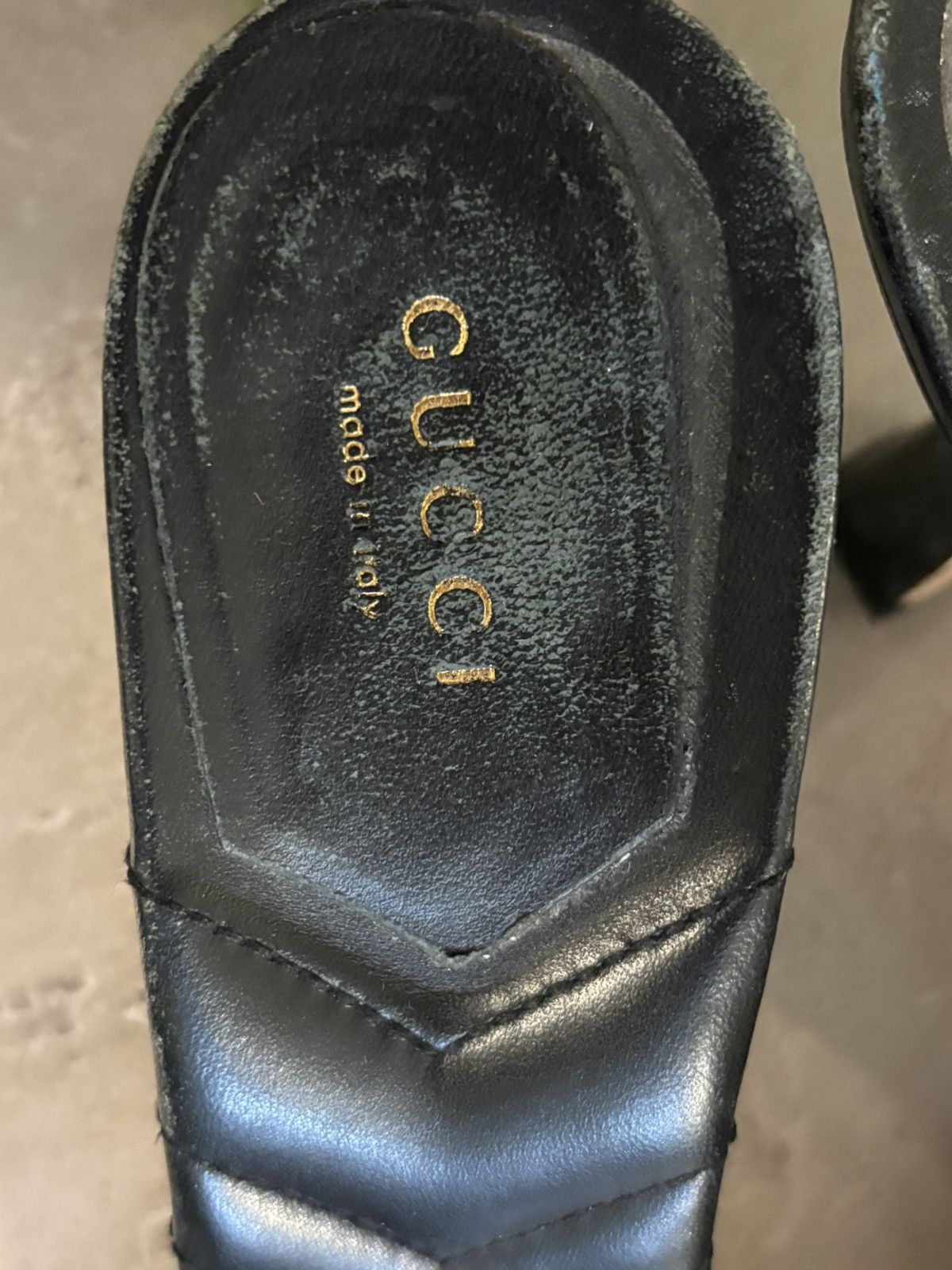 Gucci Gucci Marmont Double G Black Leather Heeled Sandals Size 40 Size US 9 / IT 39 - 3 Thumbnail