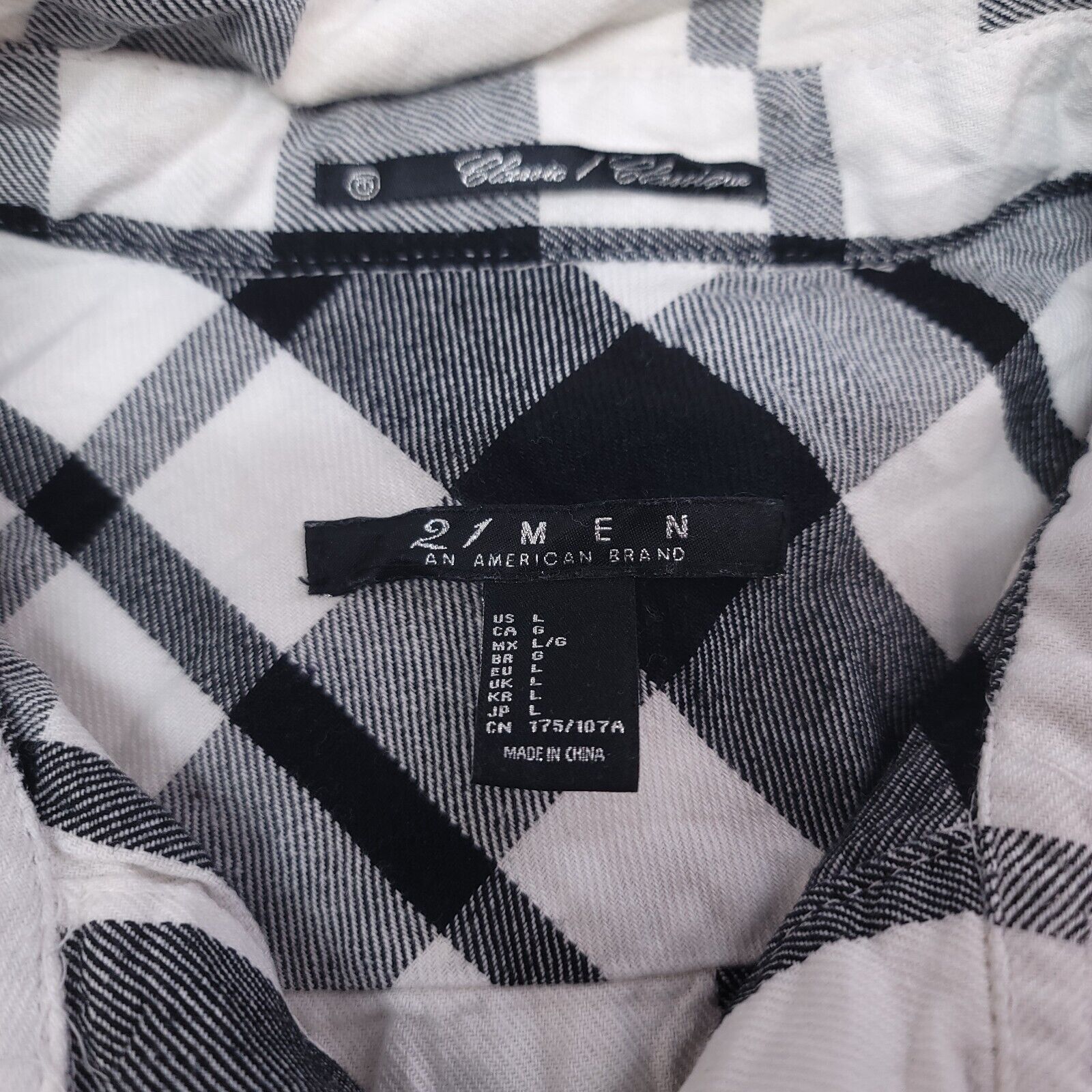 21 Men 21 Men Madras Flannel Button Up Shirt Men Size L White Black Size US L / EU 52-54 / 3 - 3 Thumbnail