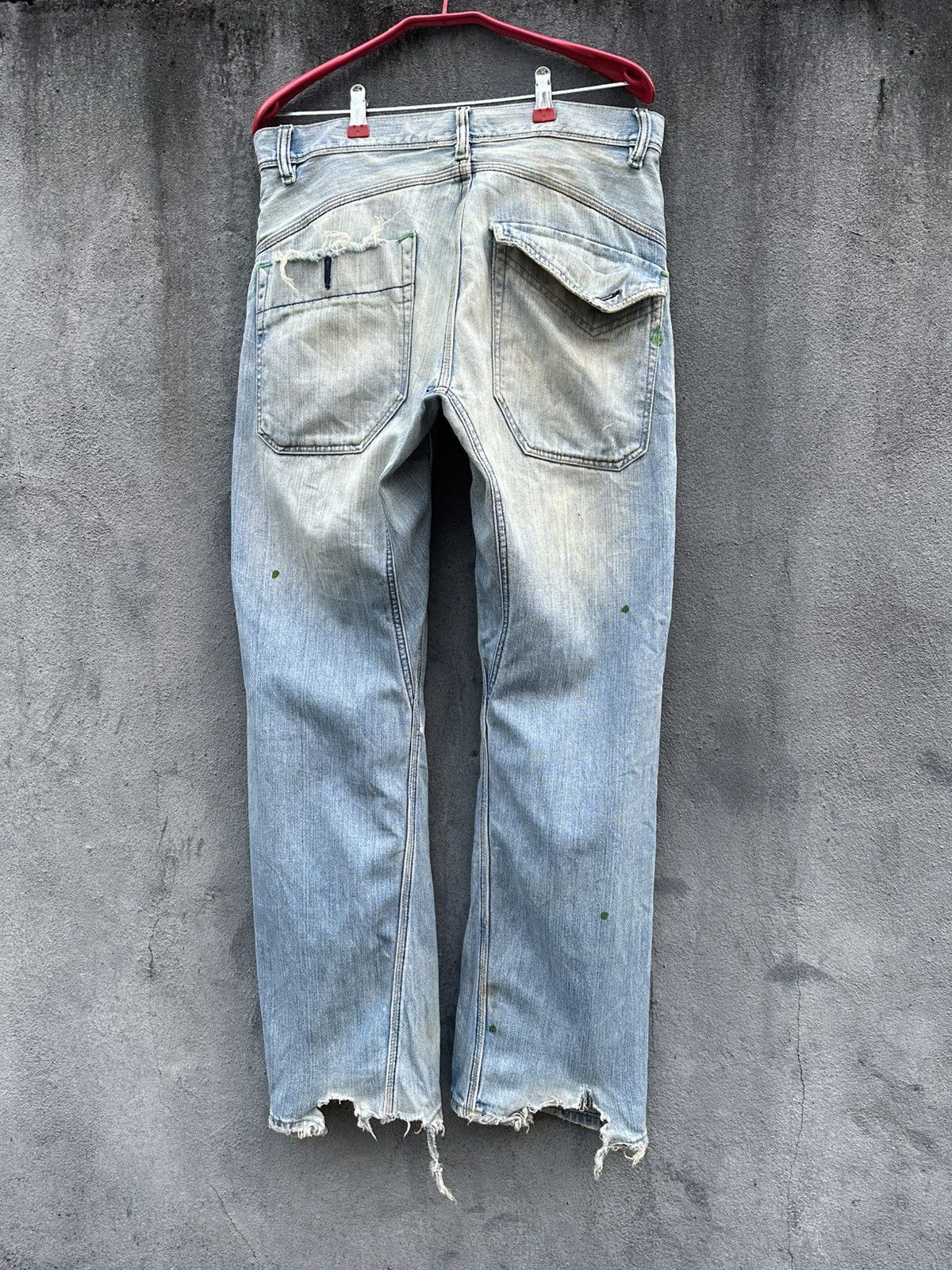 Vintage 👹Vintage THRASHED Volcom Baggy Flare Jeans Size US 31 - 2 Thumbnail