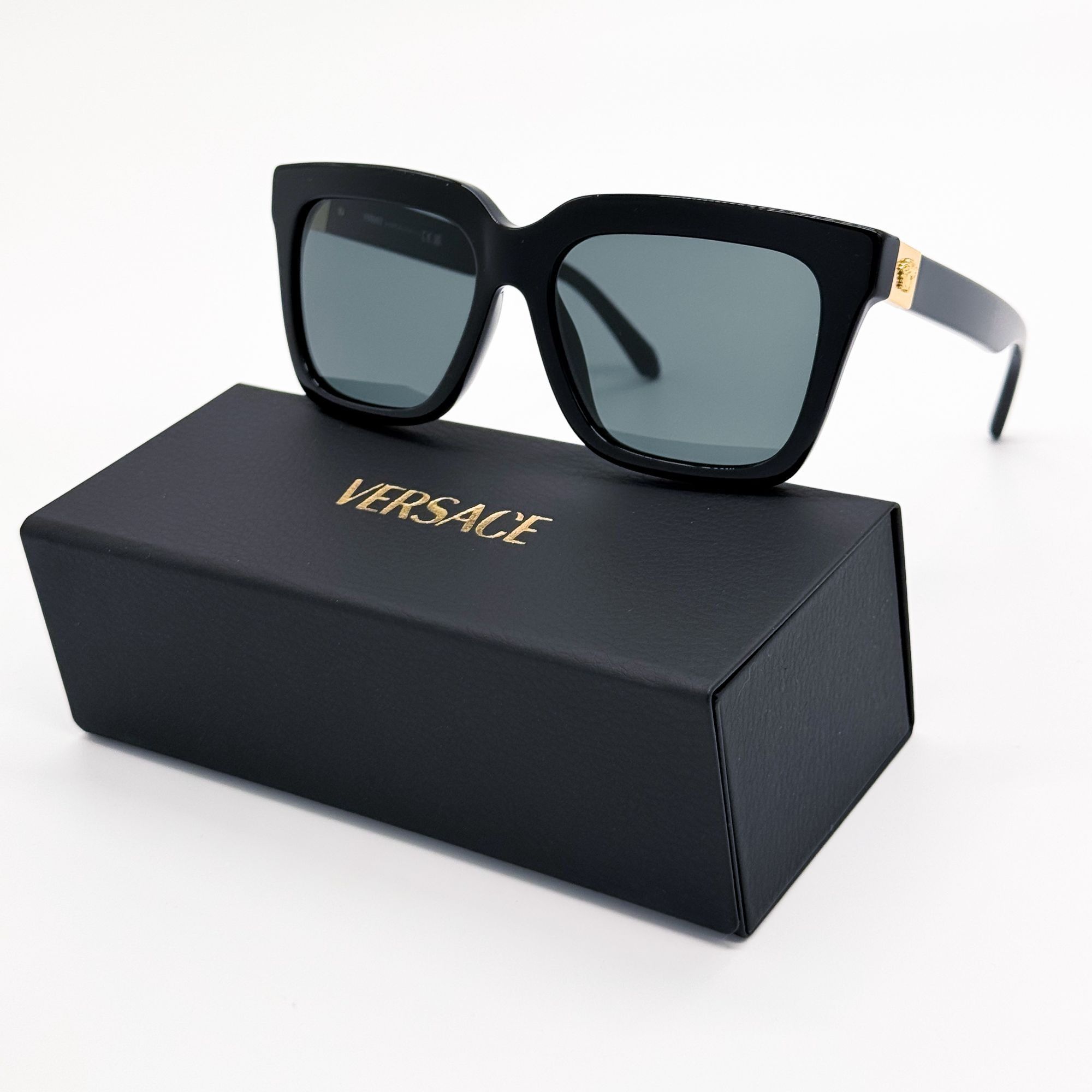 NEW VERSACE SUNGLASSES VE4498 GB1/87 BLACK WOMEN MOD 4498