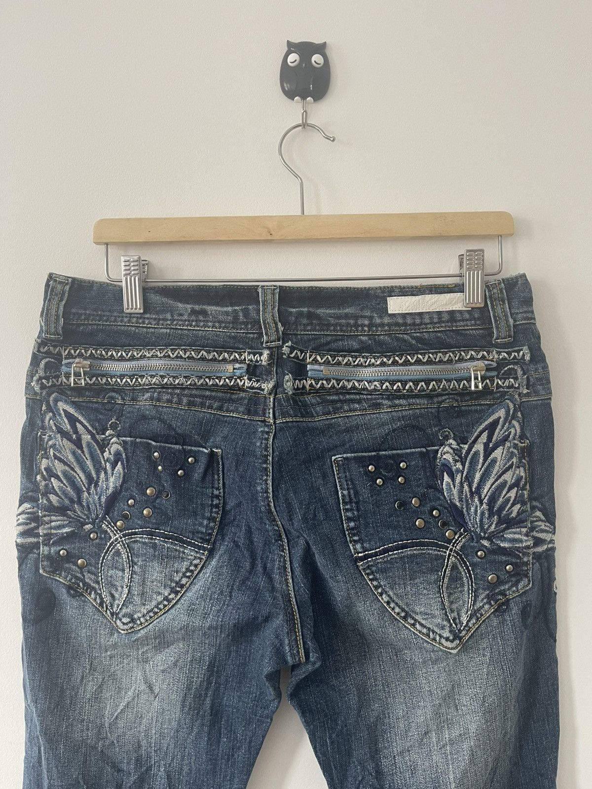 14th Addiction Rare Vintage CLASSICAL ELF Wings of Butterfly Flare Denim Size US 32 / EU 48 - 5 Thumbnail