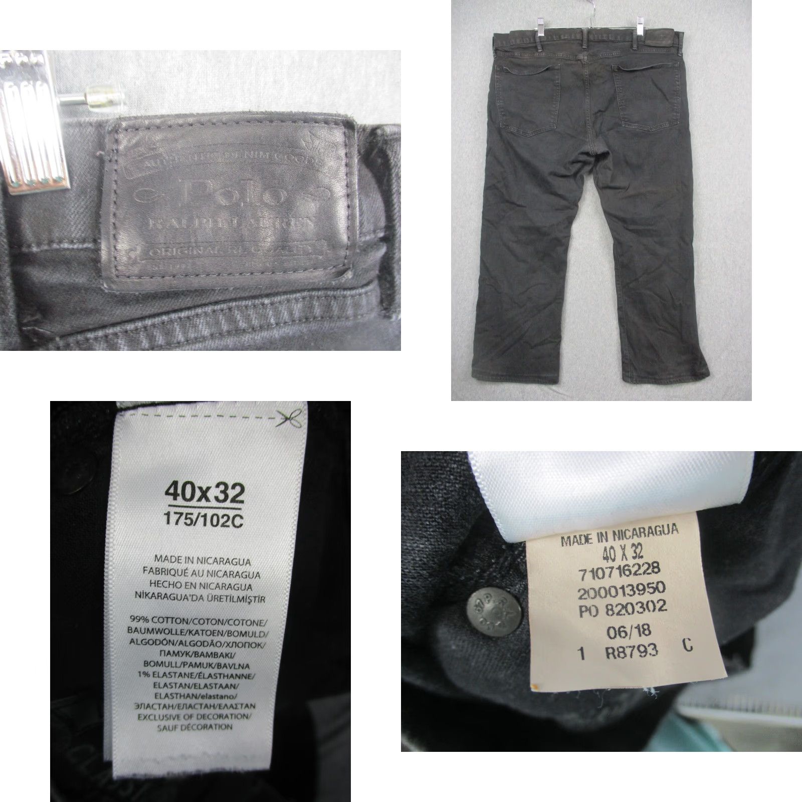 Polo Ralph Lauren Polo Ralph Lauren Jeans Mens 40x32 Black Classic Fit Stretch Denim 710716228 Size US L / EU 52-54 / 3 - 8 Thumbnail