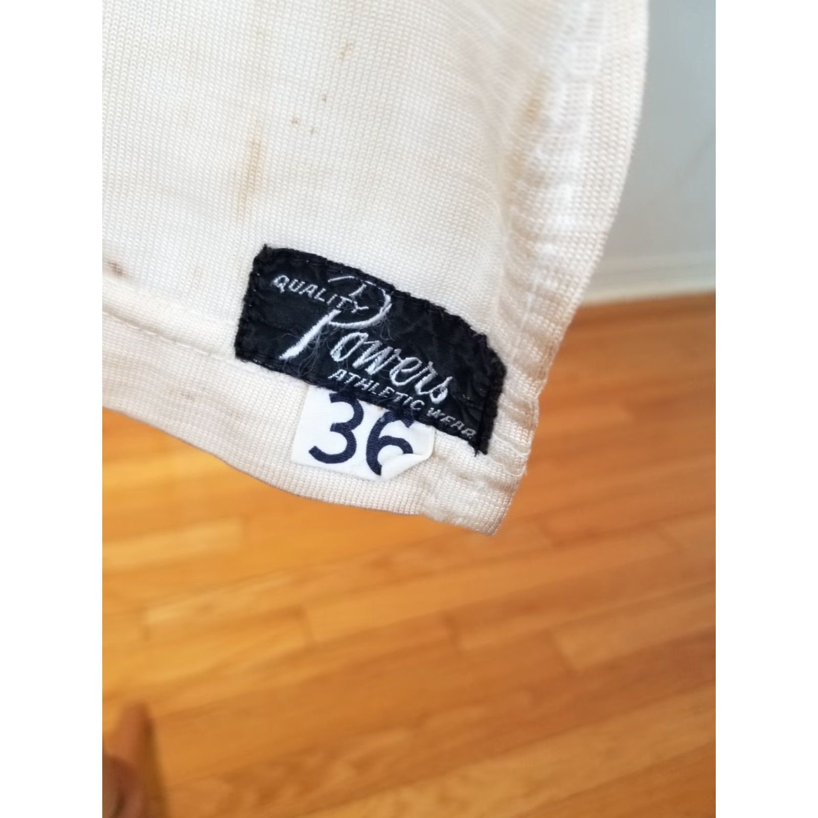 Vintage VINTAGE POWERS RAYON DURENE BASKETBALL JERSEY SZ 36 WHITE MEN 36 Jersey 50's 27" back cross chest 16" inch tops to bottom Size US M / EU 48-50 / 2 - 7 Thumbnail