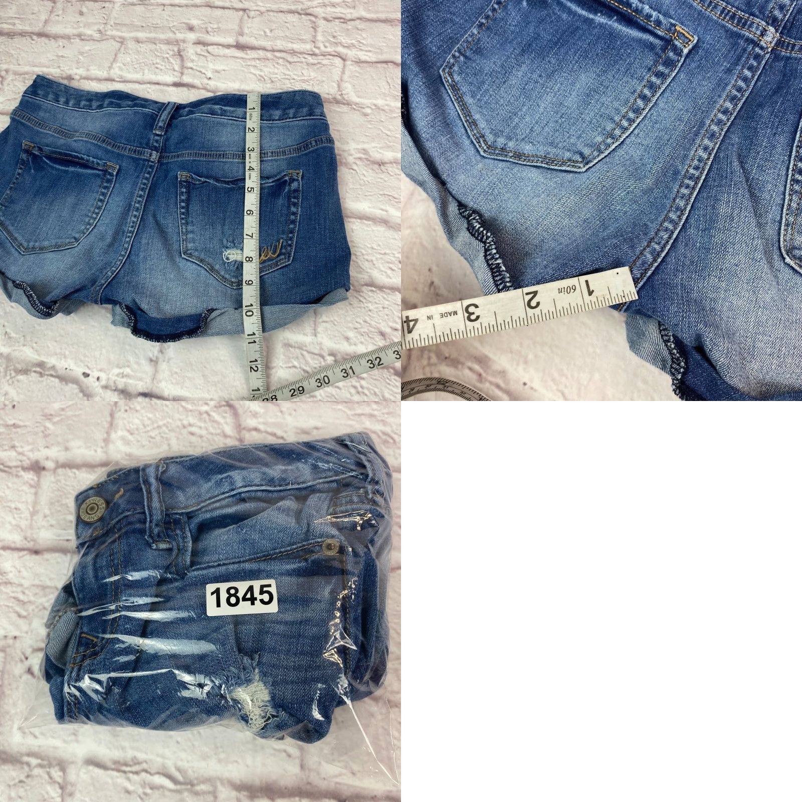Express Express Womens Shorts Size 2 Blue Denim Distressed Stretch Cuffed Size 26" / US 2 / IT 38 - 8 Thumbnail