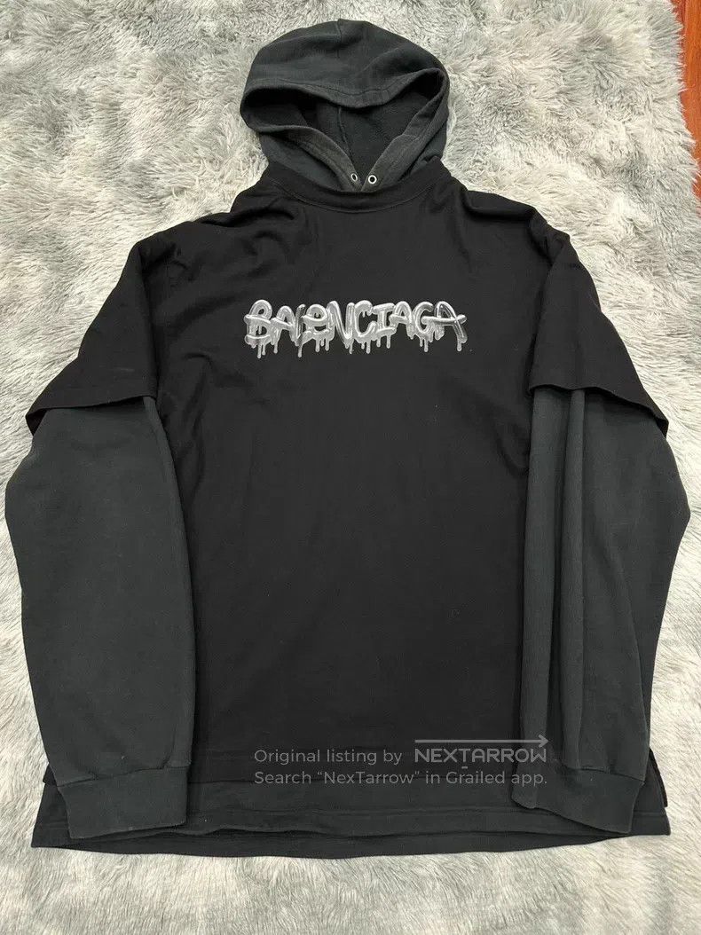 Balenciaga Balenciaga Layered Jelly Hoodie Size US L / EU 52-54 / 3 - 1 Thumbnail