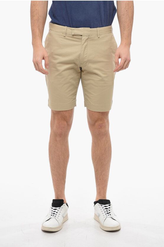 image of Polo Ralph Lauren Og1Mm0524 Stretch Cotton Shorts In Beige, Men's (Size 33)
