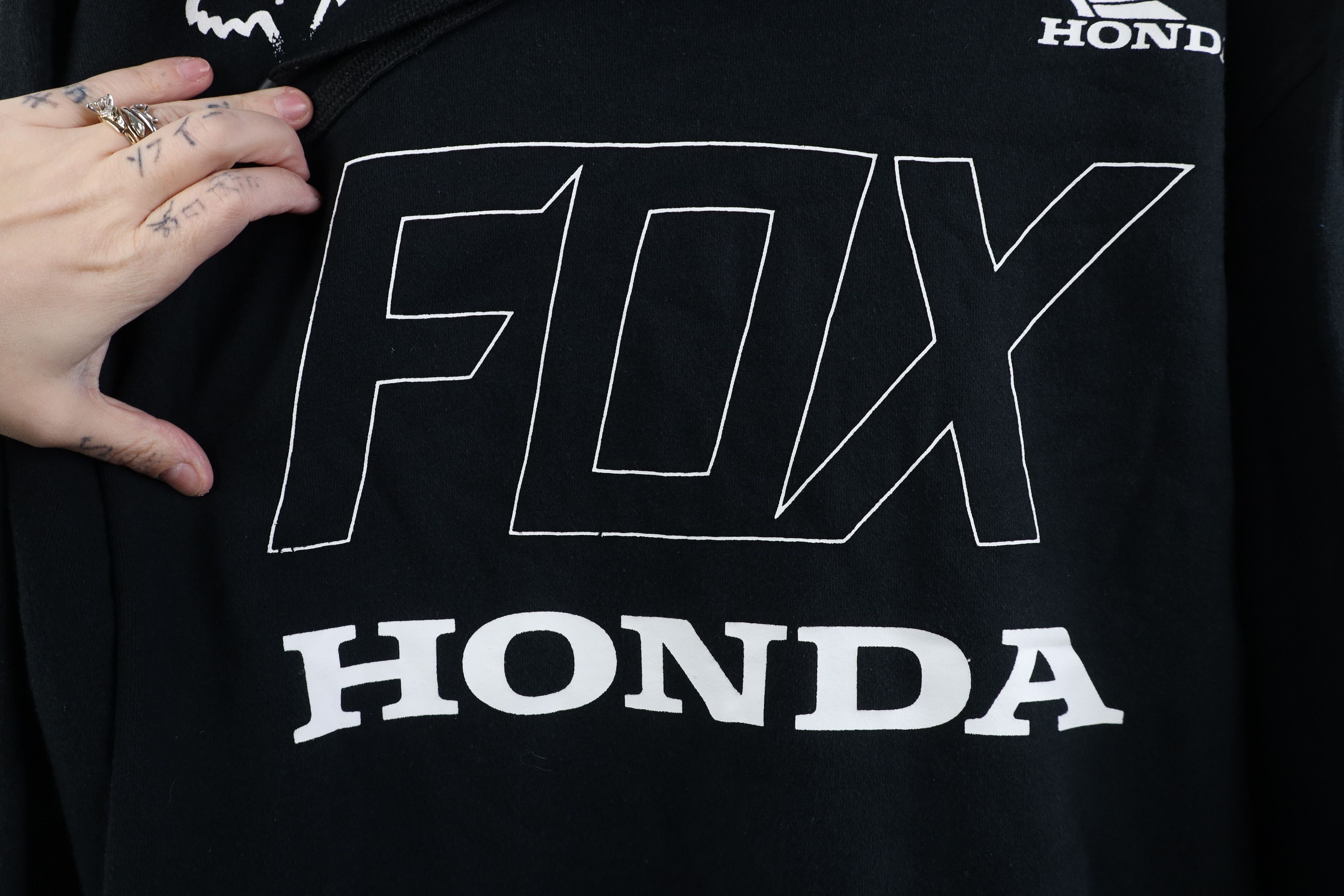 Fox Racing Fox x Honda Racing Spell Big Logo Hoodie Sweatshirt Black Size US XL / EU 56 / 4 - 6 Thumbnail