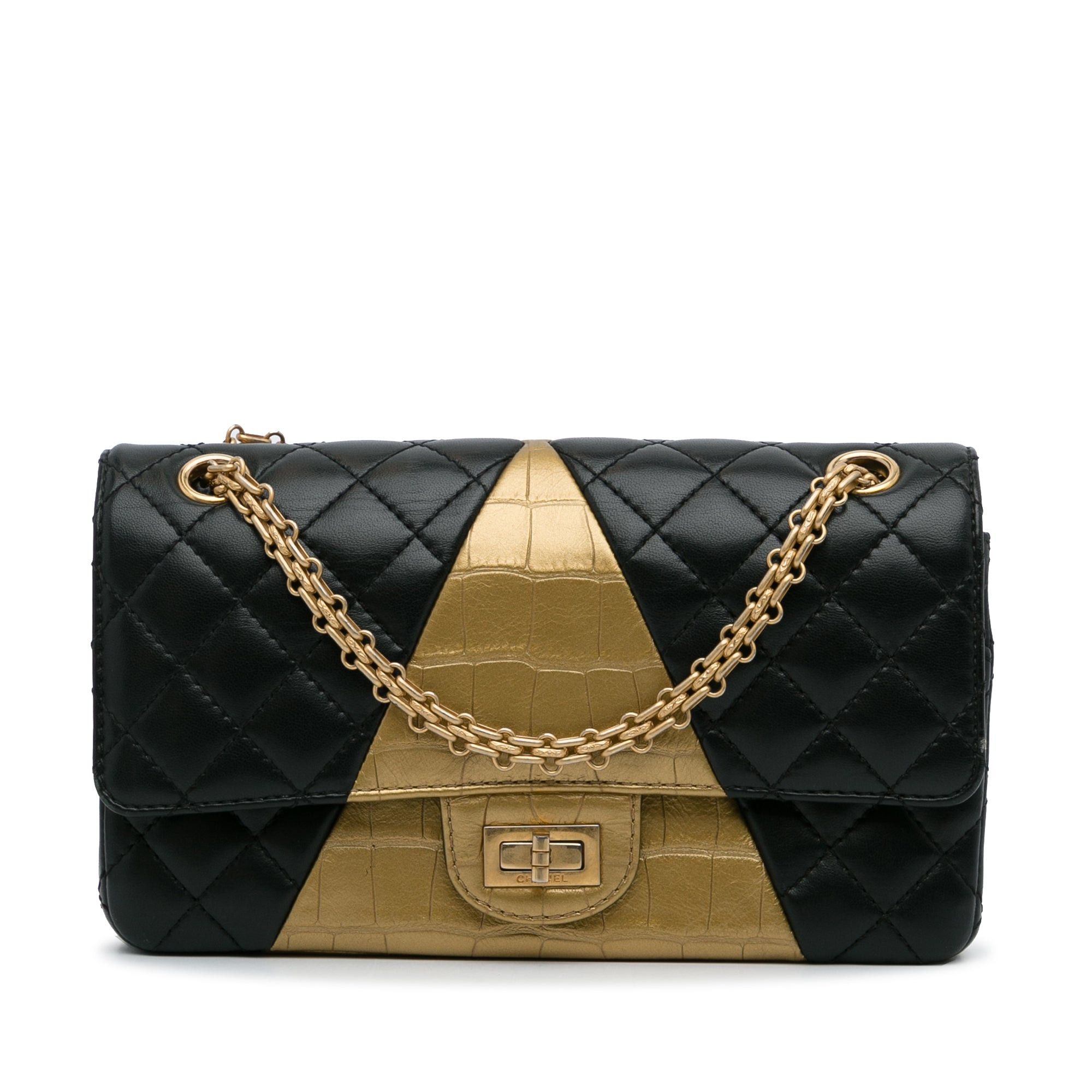 Chanel Medium Croc Embossed Lambskin 2.55 Reissue Double Flap Bag Size ONE SIZE - 1 Thumbnail