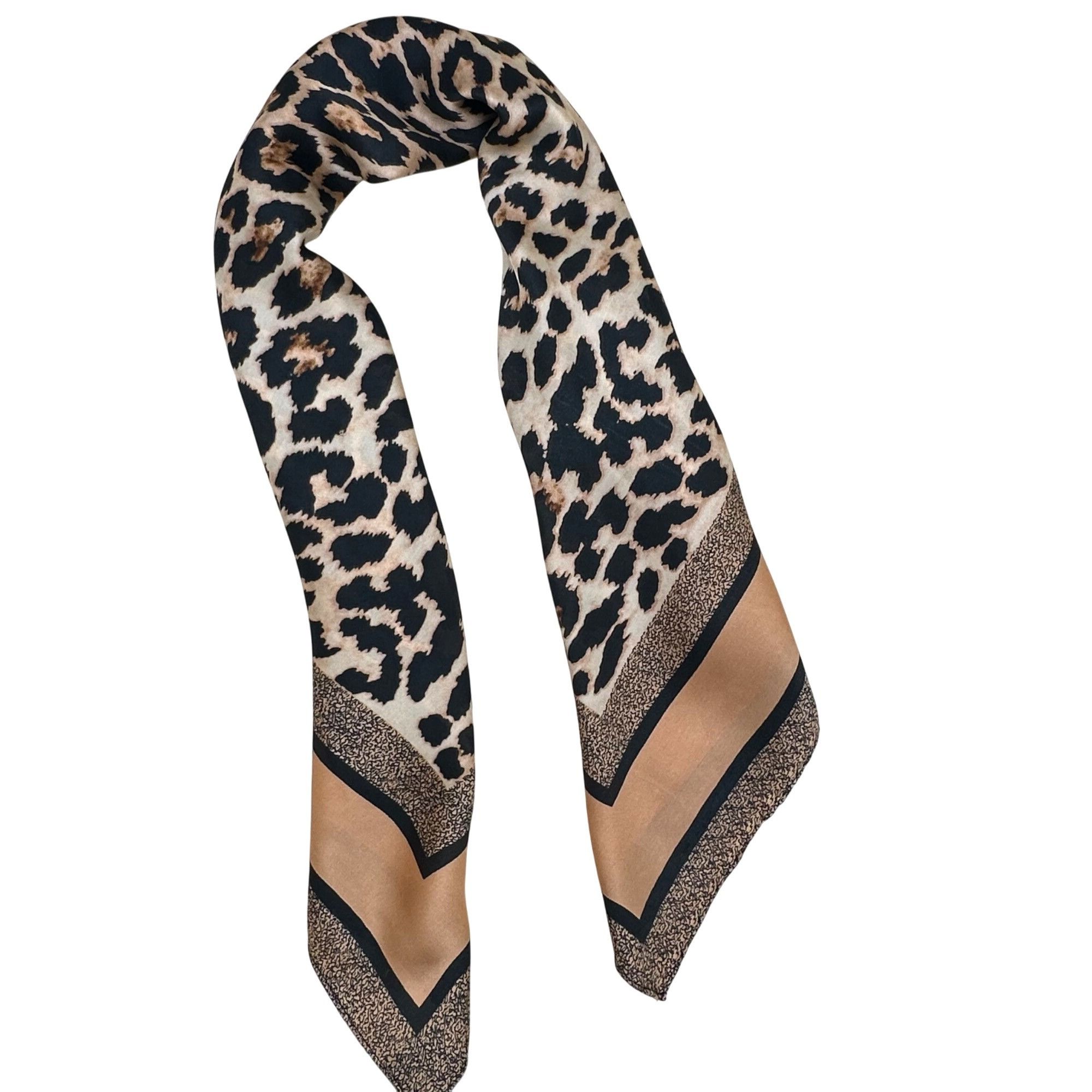 Other New Classic Bandana Square Scarf Vintage Animal Print Silk A Size ONE SIZE - 4 Thumbnail